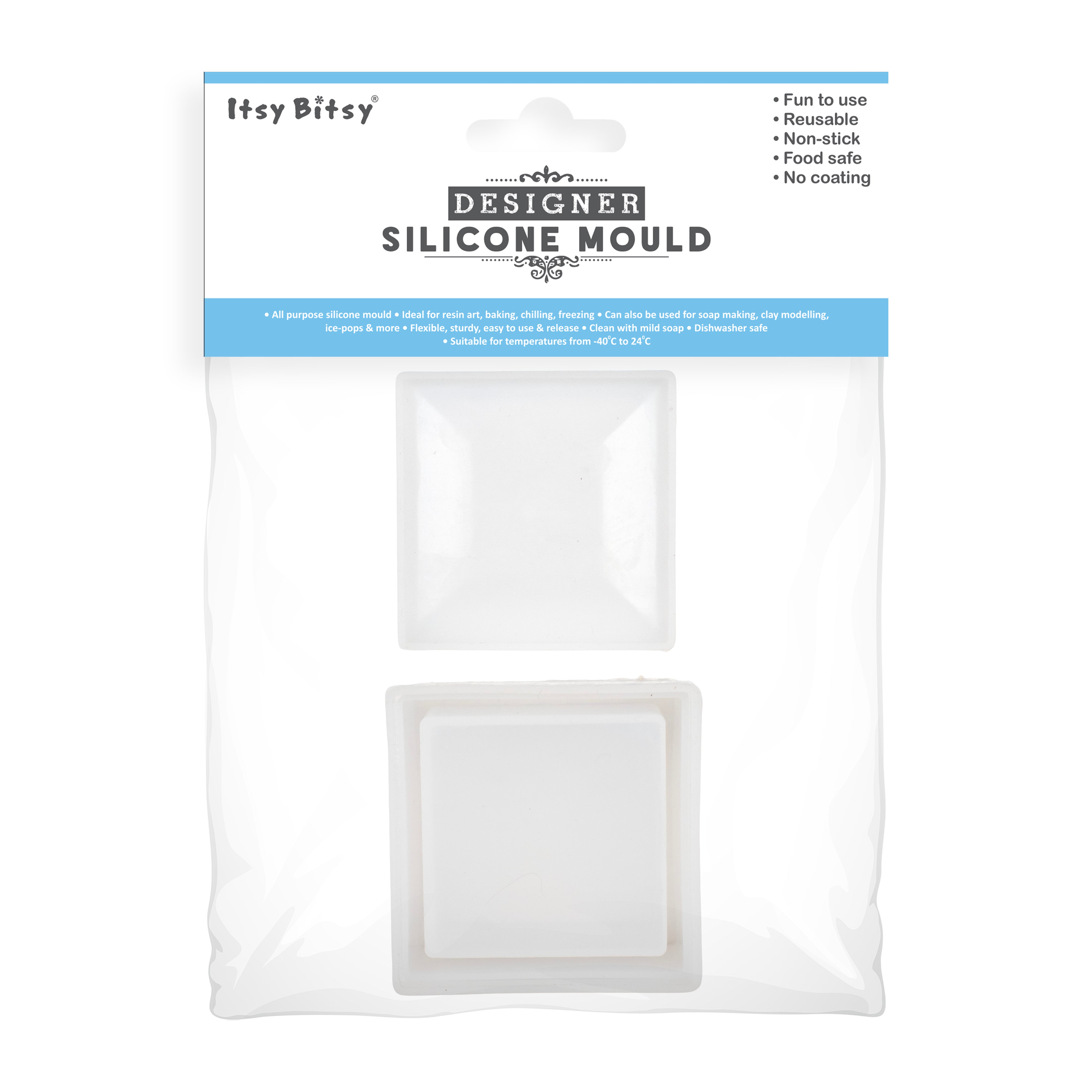 Silicone Mould Square Gift Box 7.5 X 7.4cm X D1.2cm 1pc