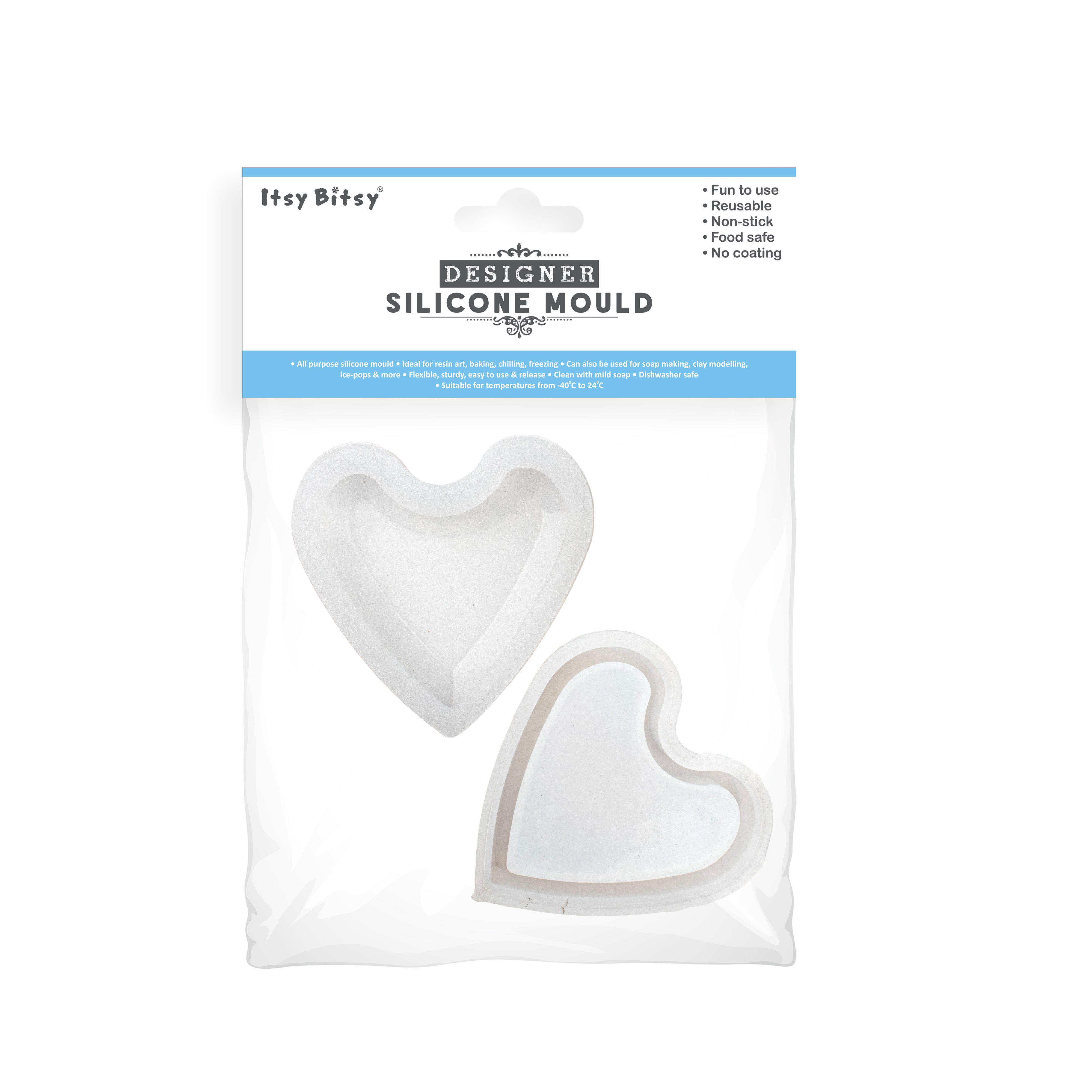 Silicone Mould Heart Gift Box 7.5 X 7.4cm X D1.2cm 1pc