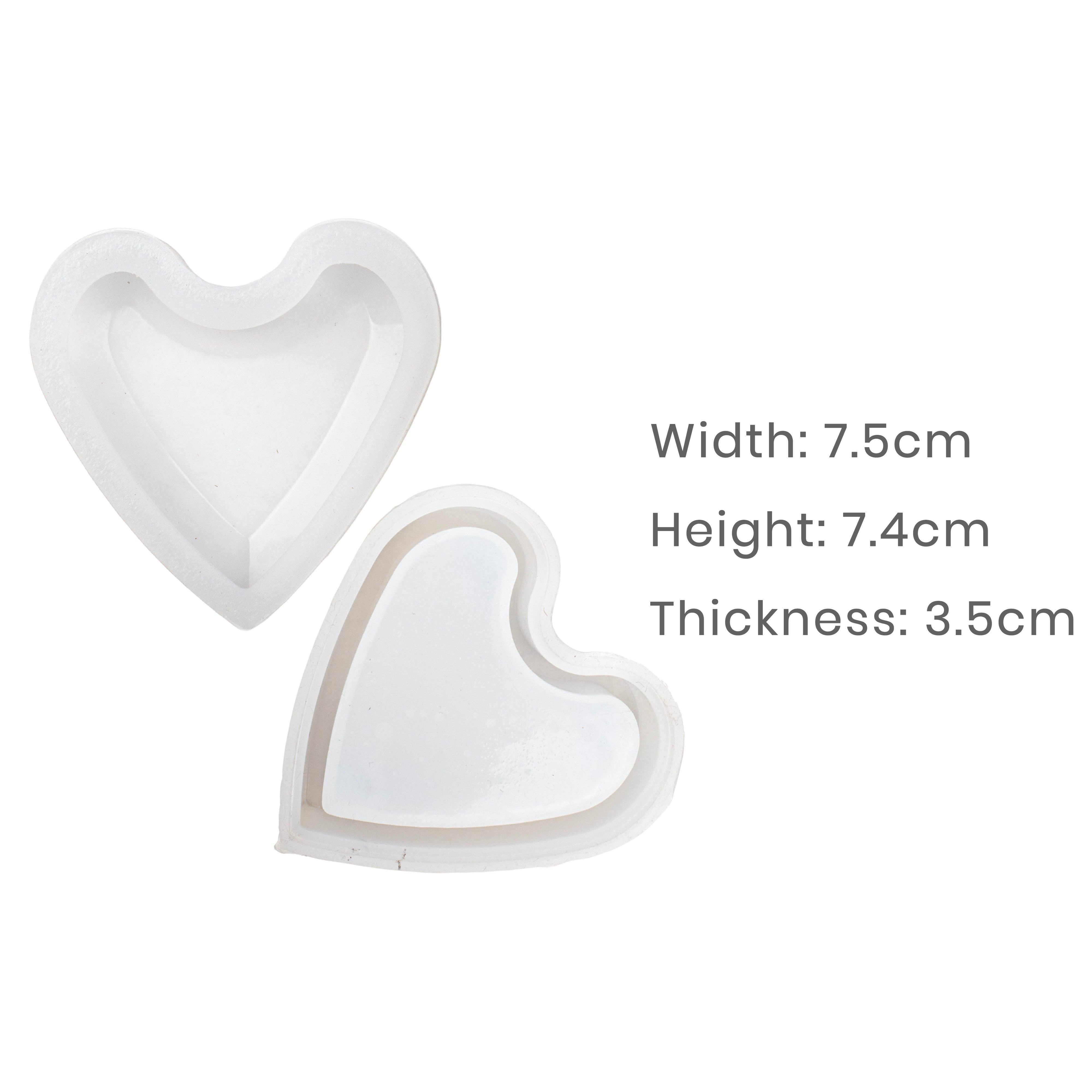 Silicone Mould Heart Gift Box 7.5 X 7.4cm X D1.2cm 1pc