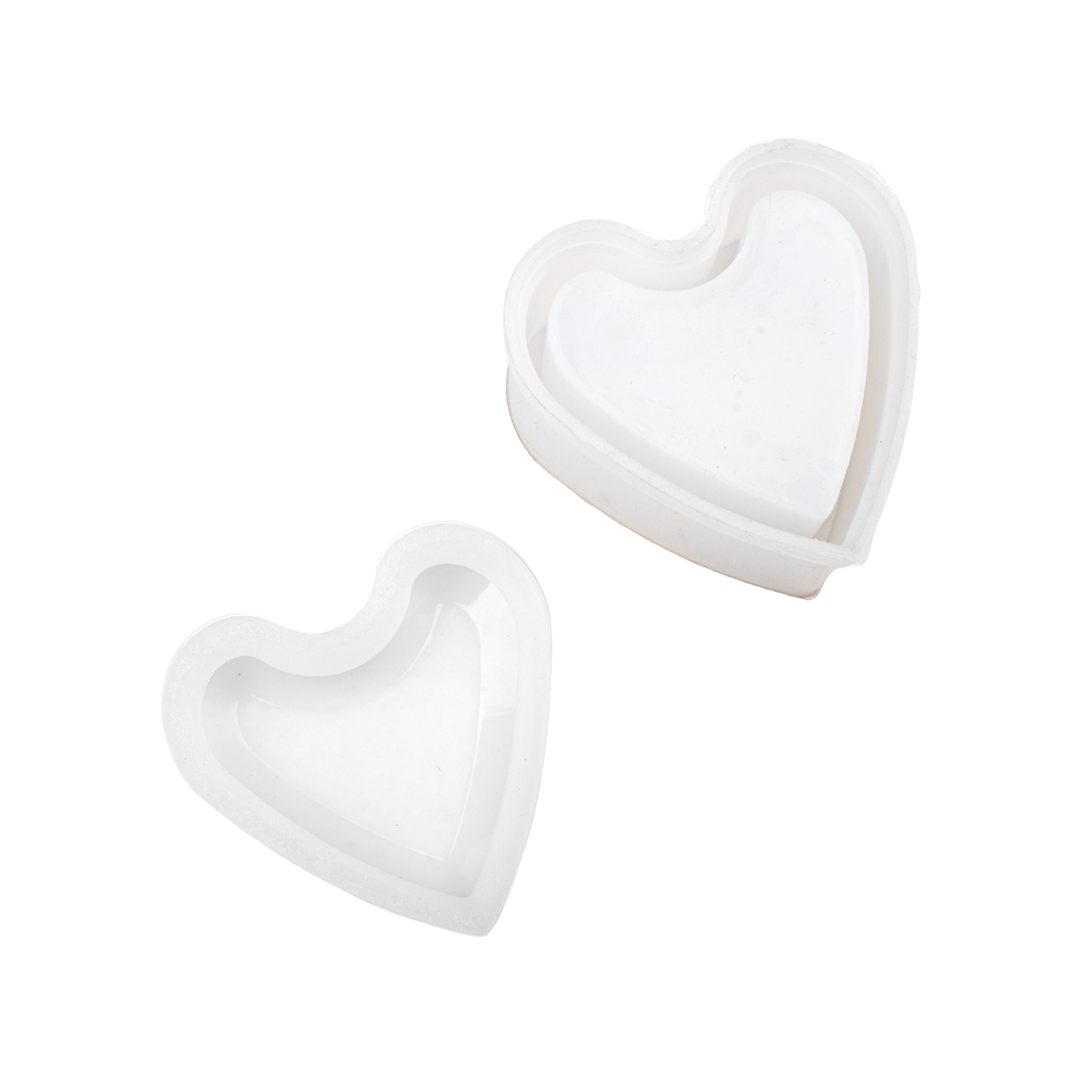 Silicone Mould Heart Gift Box 7.5 X 7.4cm X D1.2cm 1pc