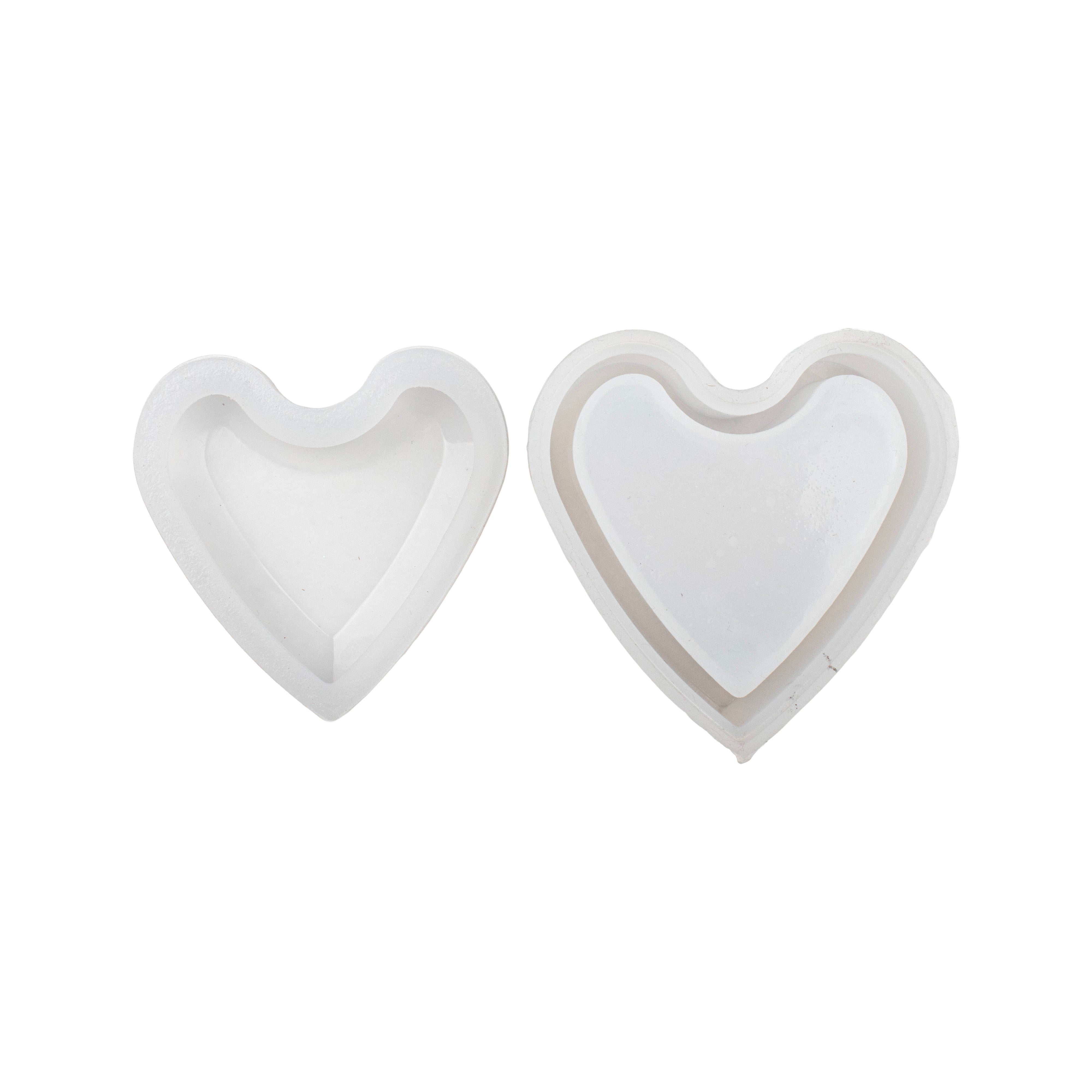 Silicone Mould Heart Gift Box 7.5 X 7.4cm X D1.2cm 1pc
