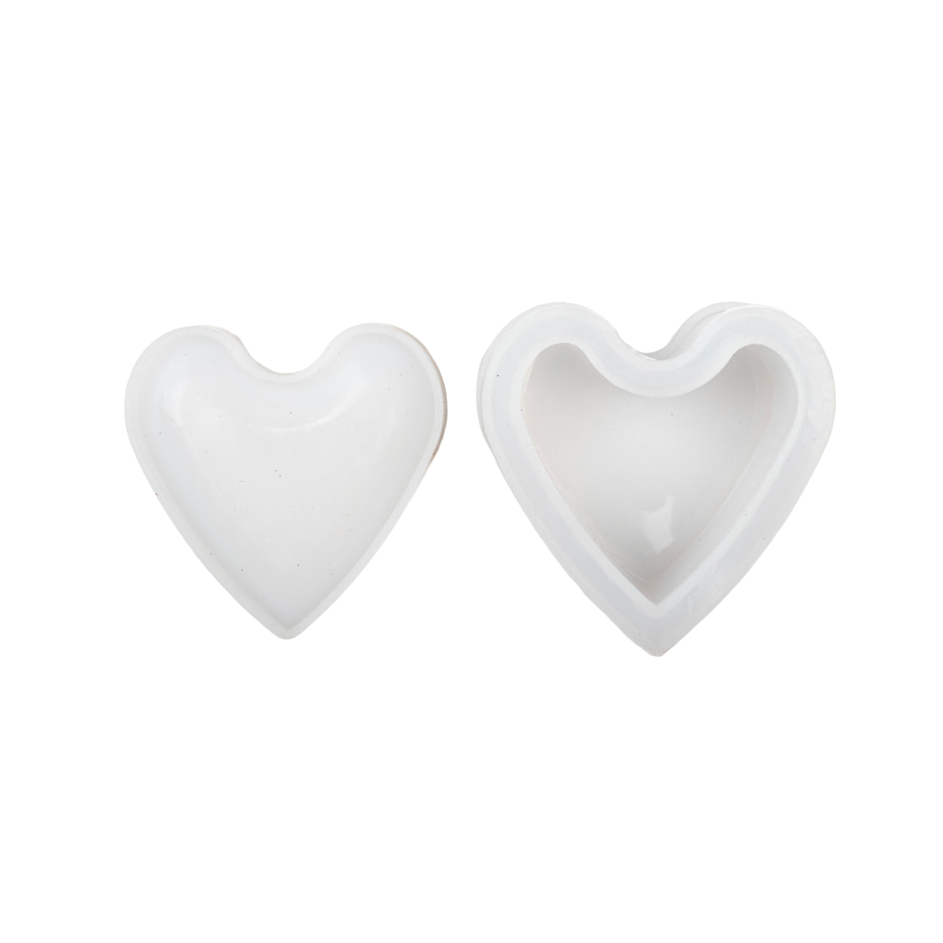 Silicone Mould Heart Gift Box 7.5 X 7.4cm X D1.2cm 1pc