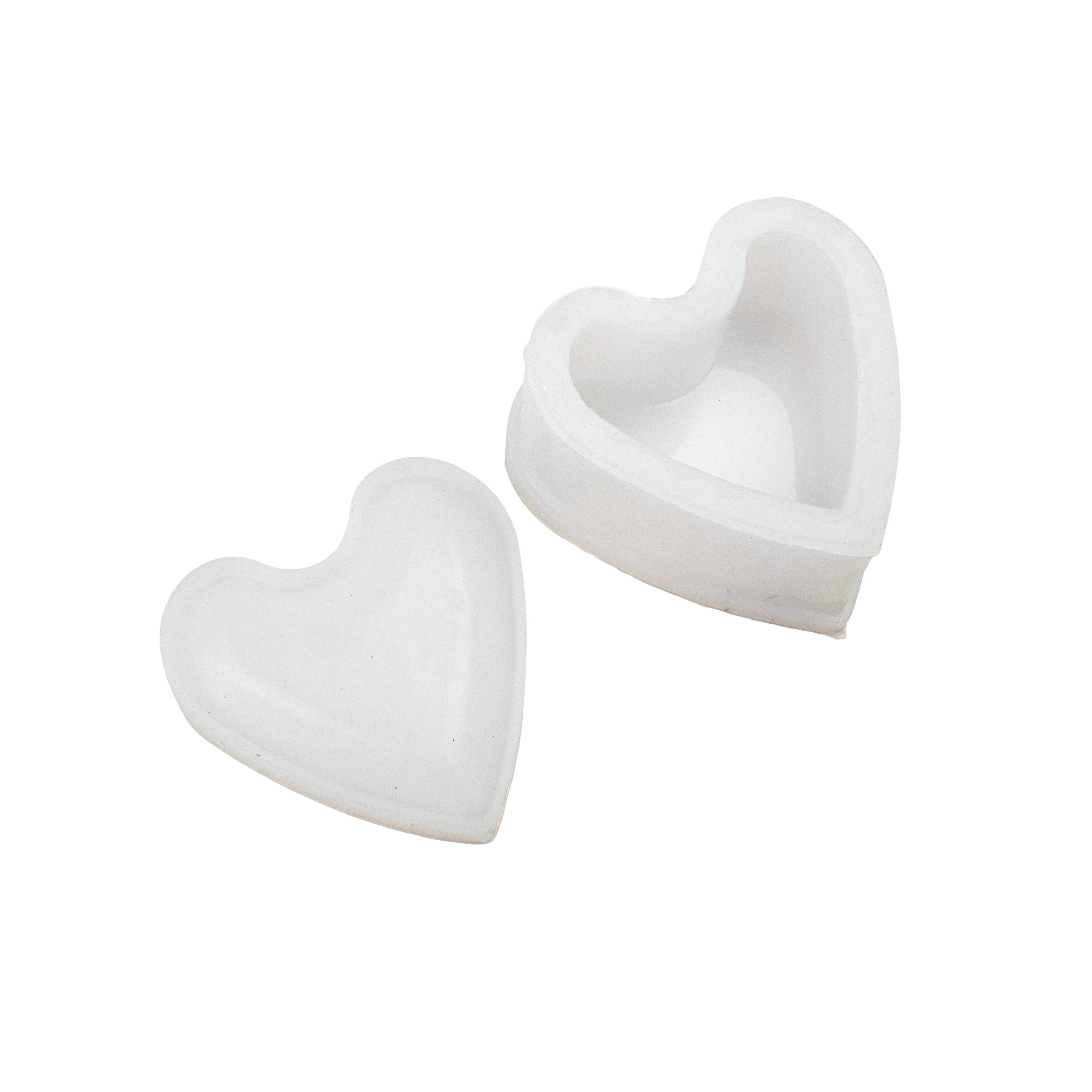 Silicone Mould Heart Gift Box 7.5 X 7.4cm X D1.2cm 1pc