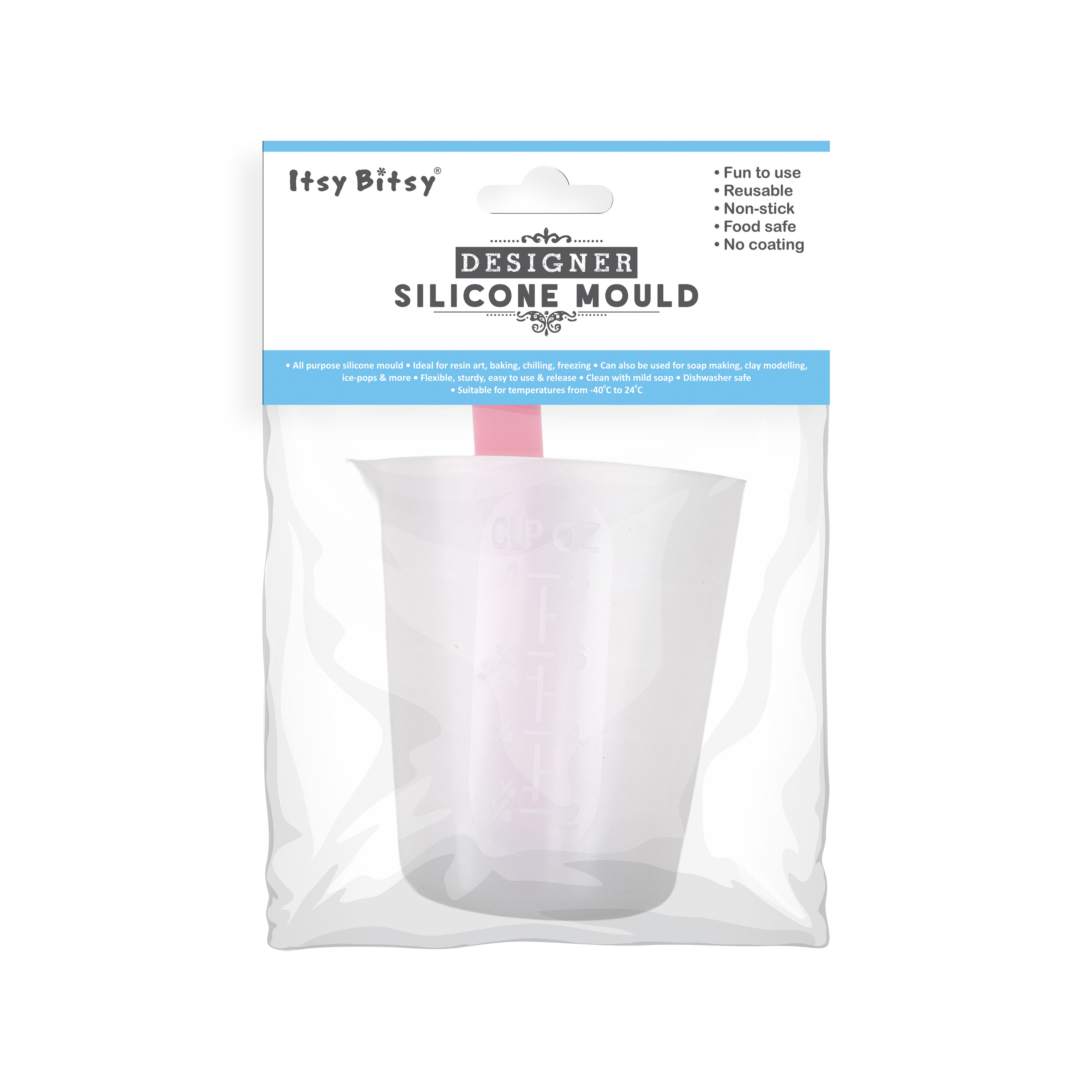 Silicone Mould Measuring Cup With Stick 250ml 13 X 7cm X D12mm 1pc