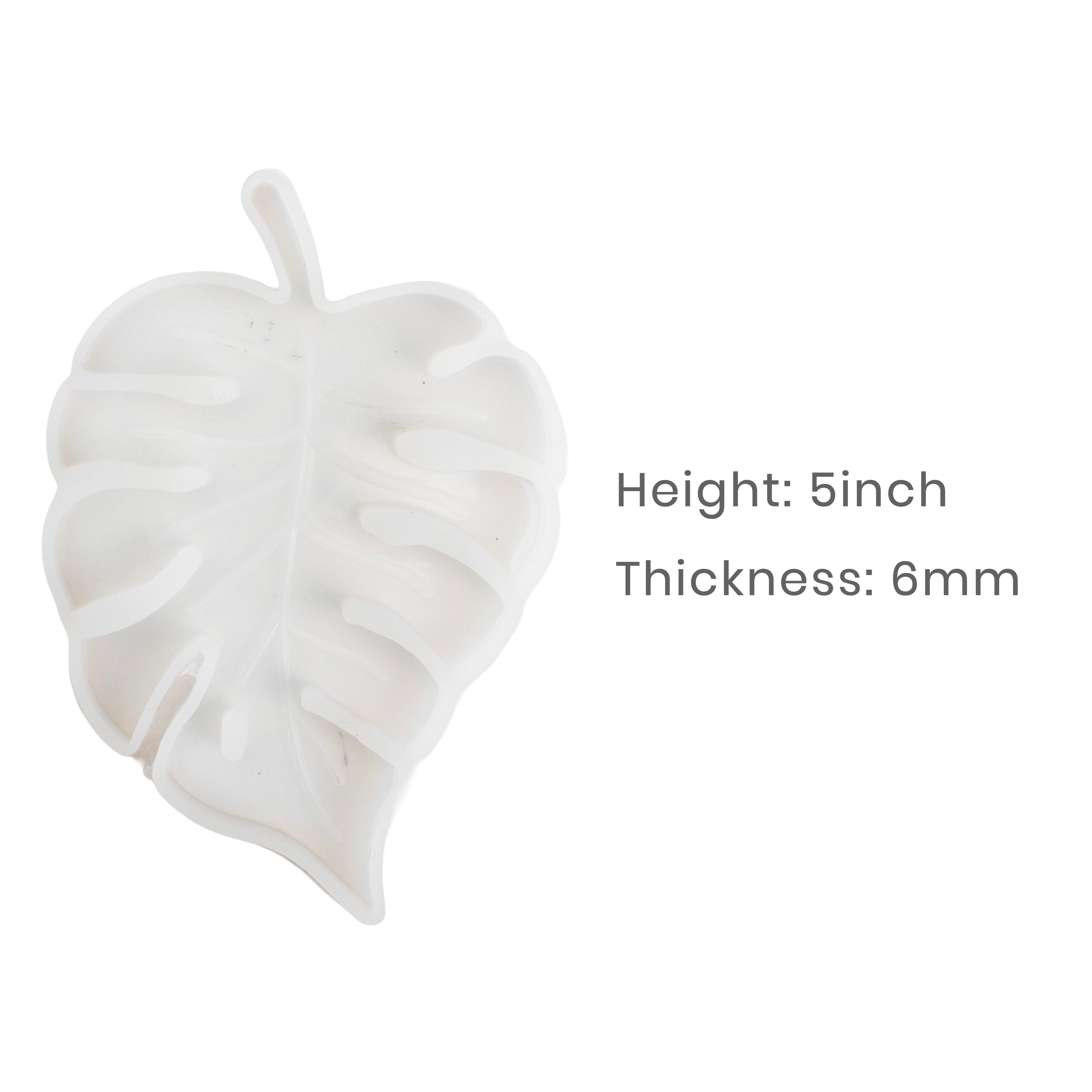 Silicone Mould Leaf Coaster 5Inch X D6mm 1pc