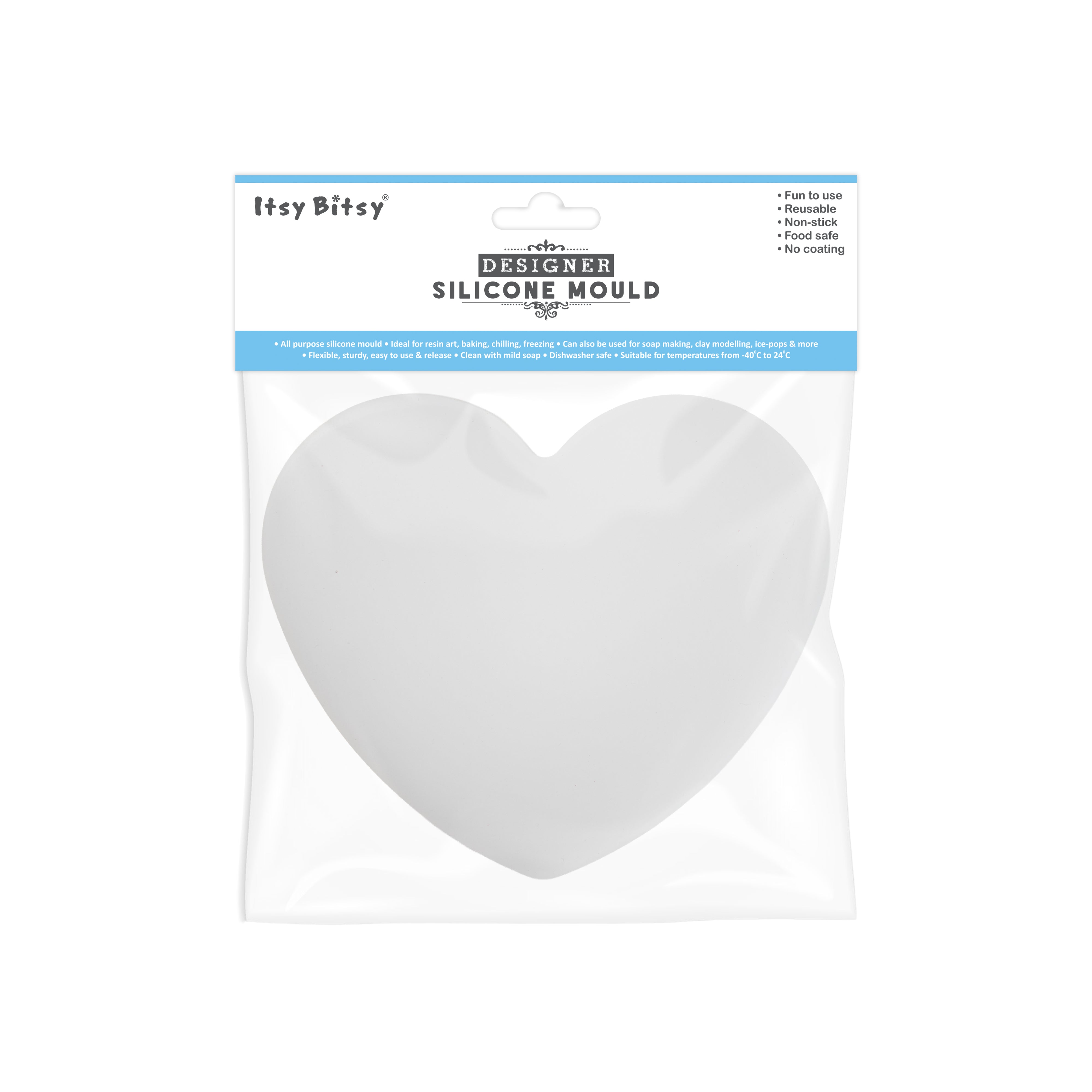 Silicone Mould Heart 6Inch X D8mm 1pc