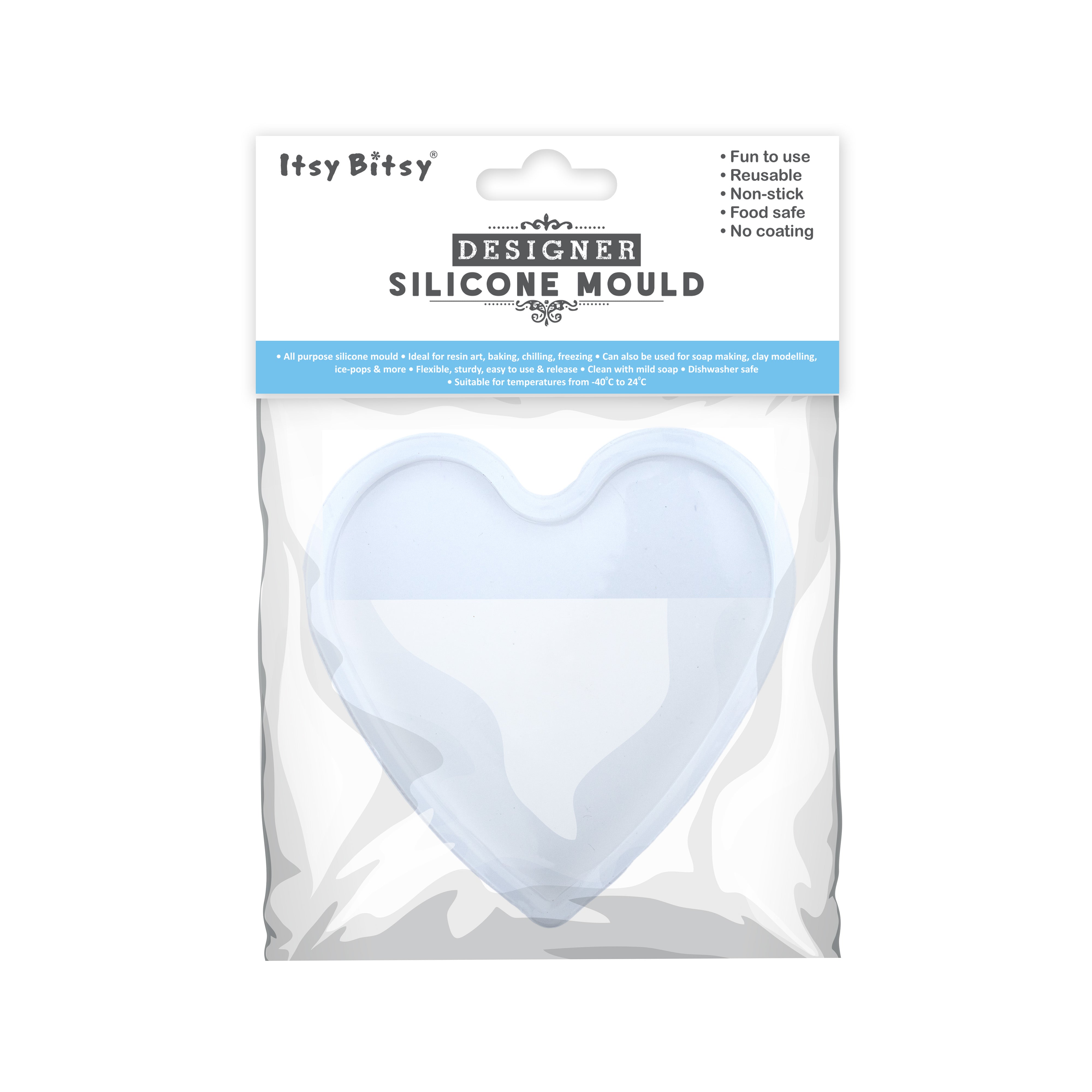 Silicone Mould Heart 4Inch X D8mm 1pc