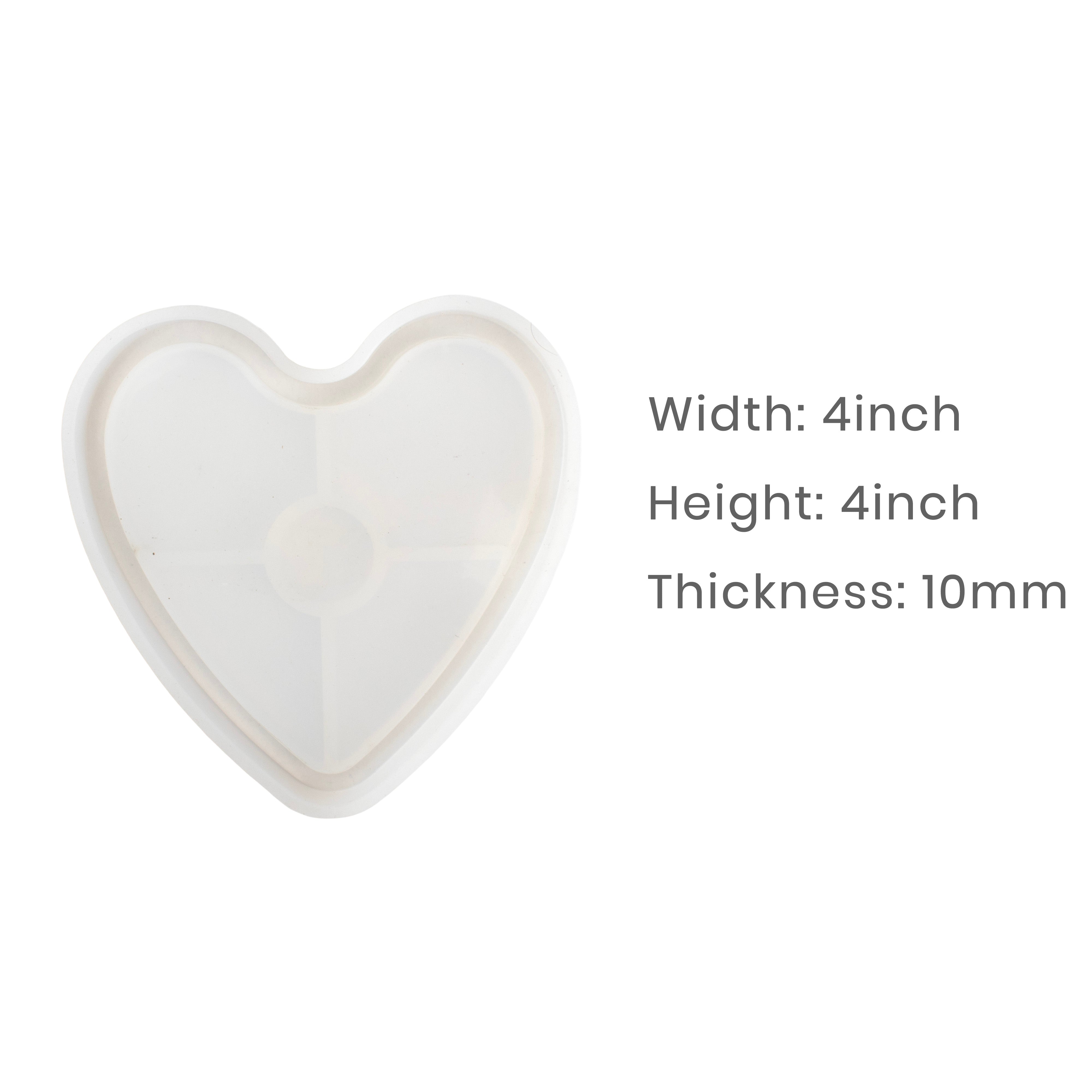 Silicone Mould Heart Border 4Inch X D10mm 1pc