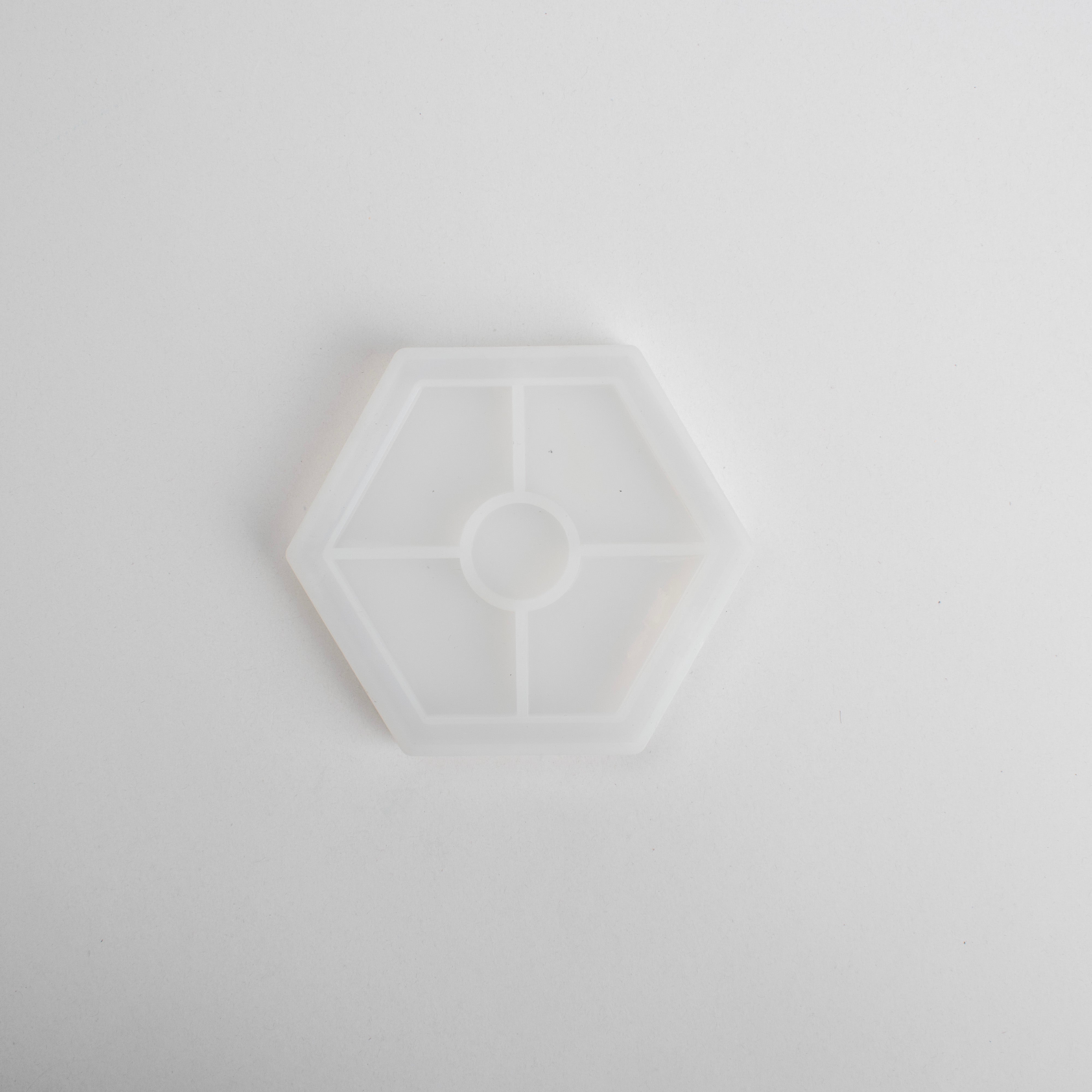 Silicone Mould Coaster Hexagon 4 Inch X D10mm 1pc