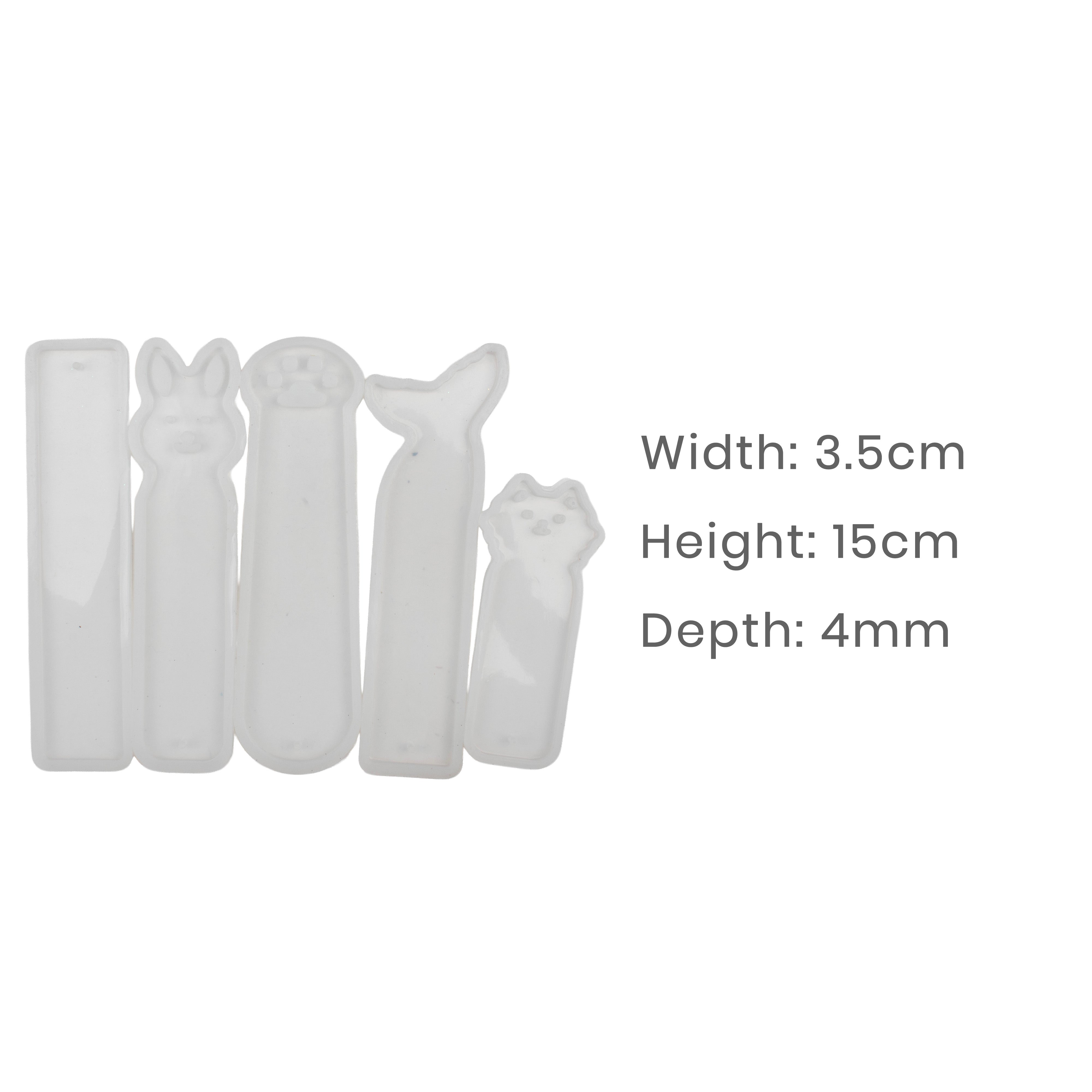 Silicone Mould Bookmark 15 cm X D4mm 5pcs Set