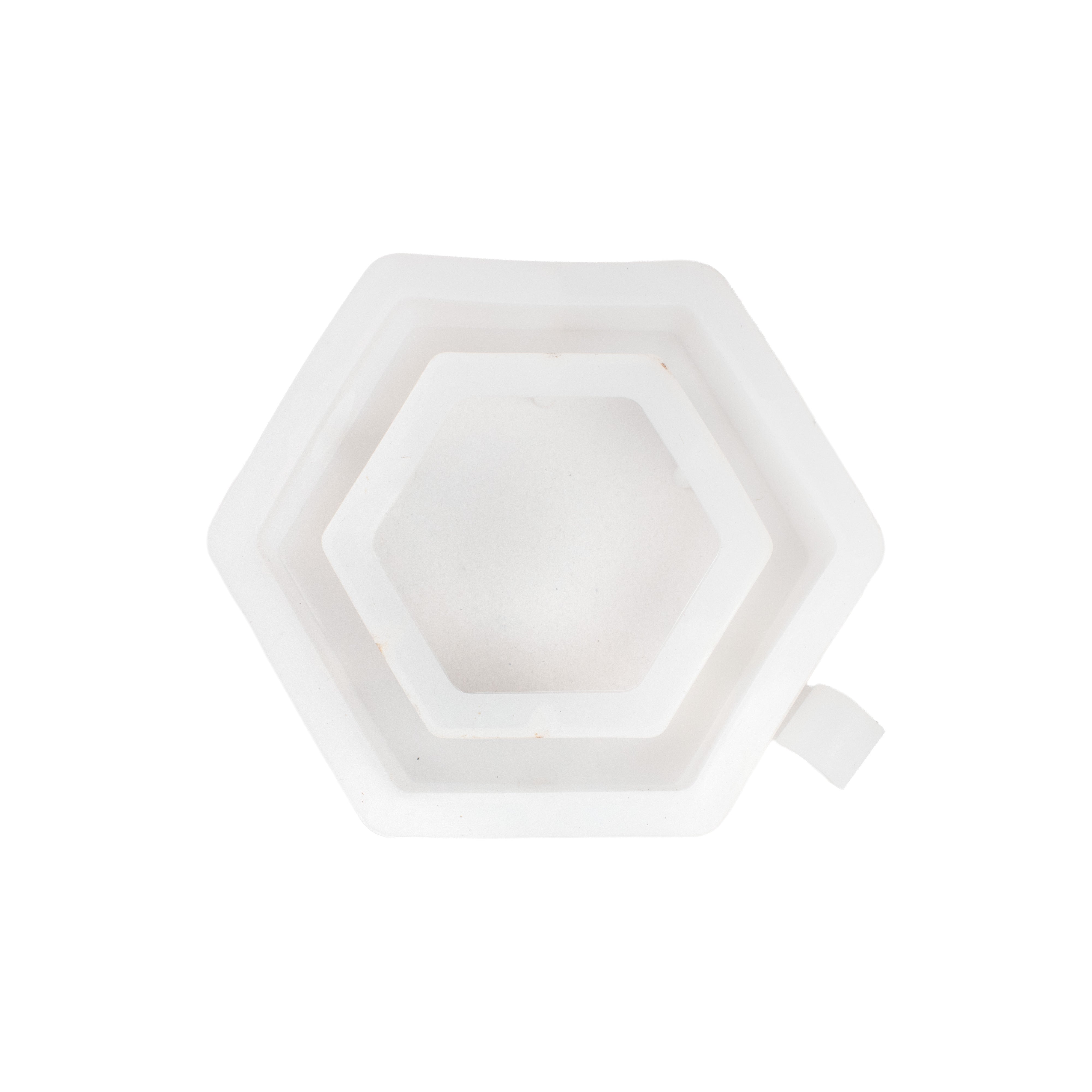 Silicone Mould Hexagon Planter With Tube 14 X D40mm 1pc
