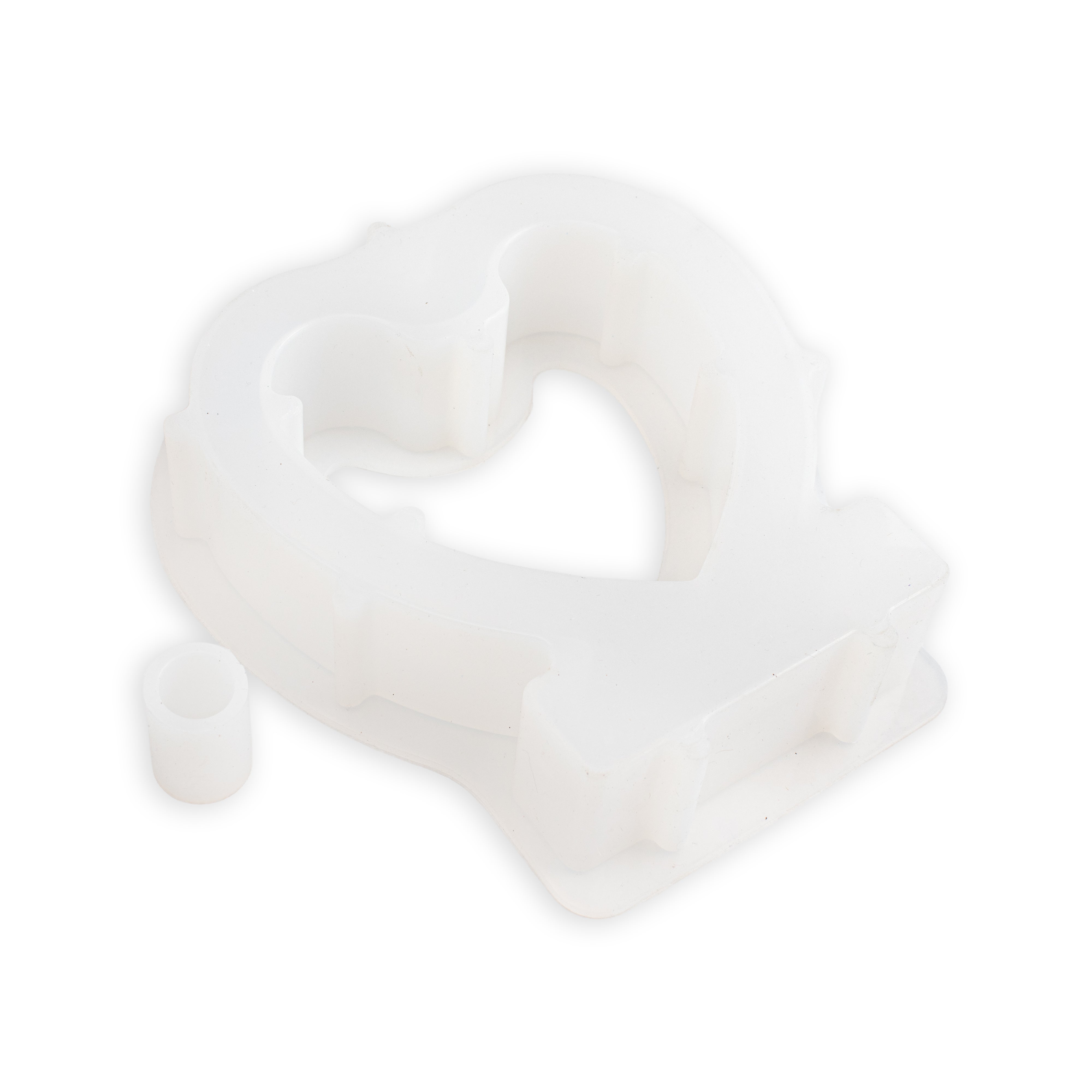Silicone Mould Heart Flower Vase with Holder 15 X 14cm X D40mm 1pc