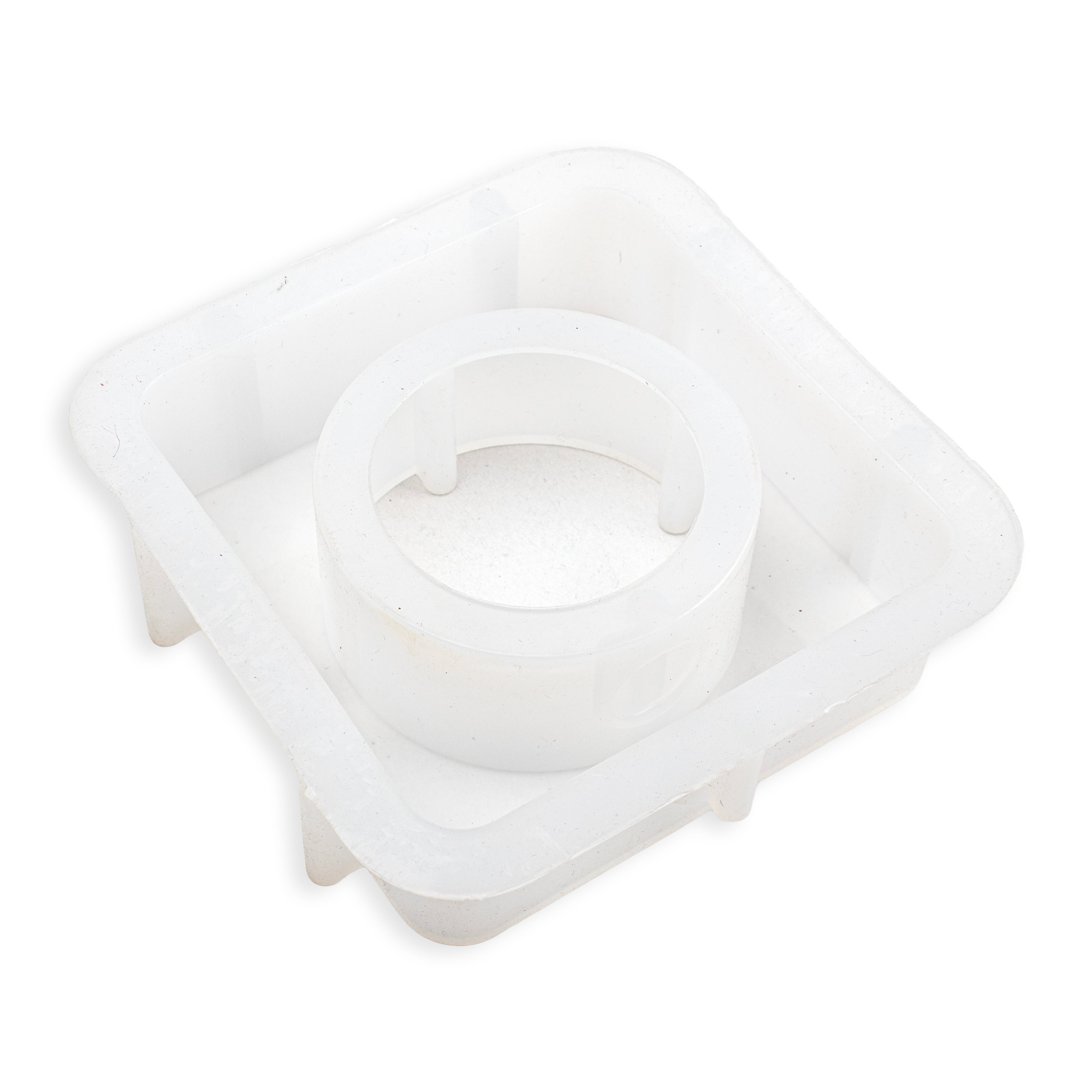 Silicone Mould Square Flower Vase with Holder 5 X 5Inch X D40mm 1pc