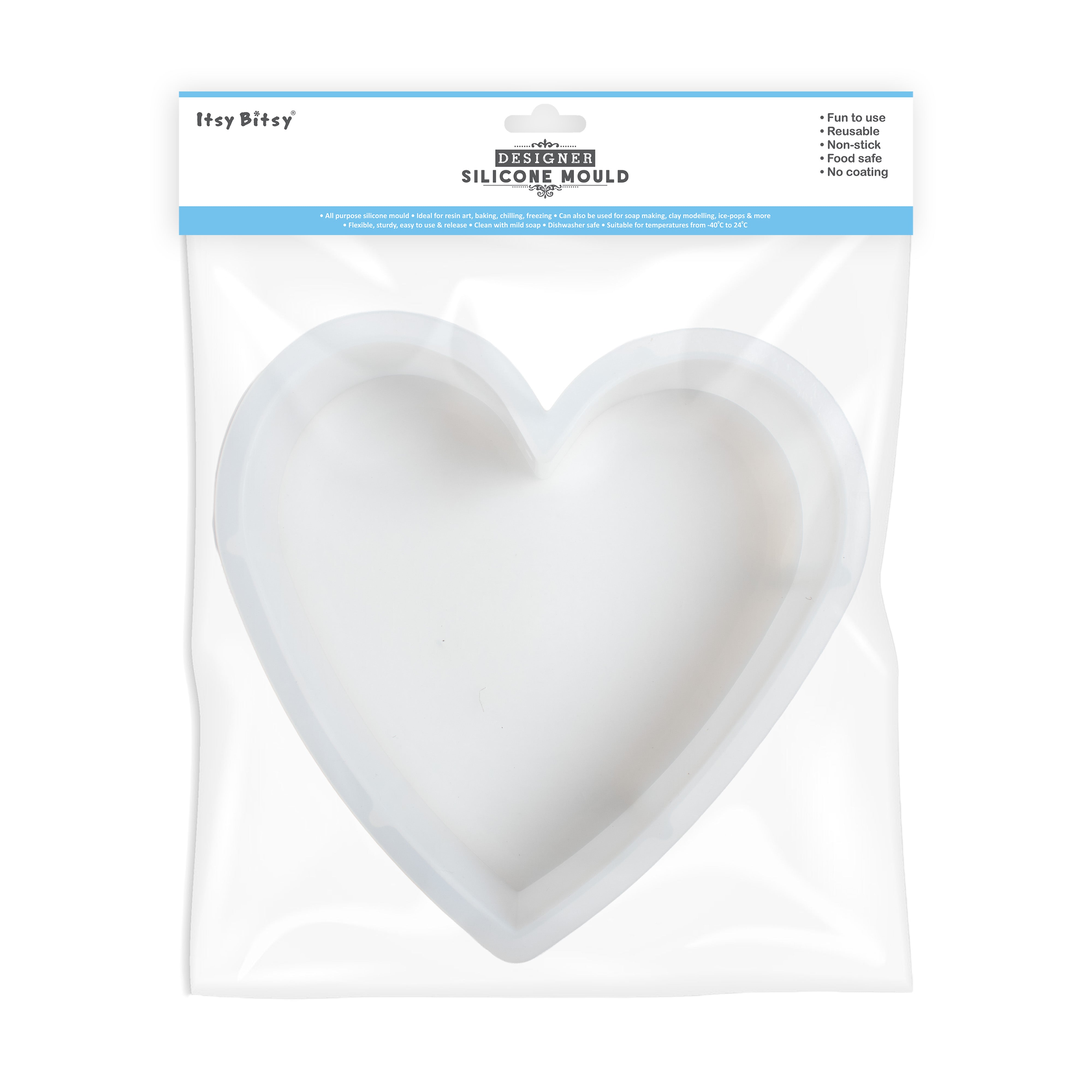 Silicone Mould Heart 20 cm X D50mm 1pc