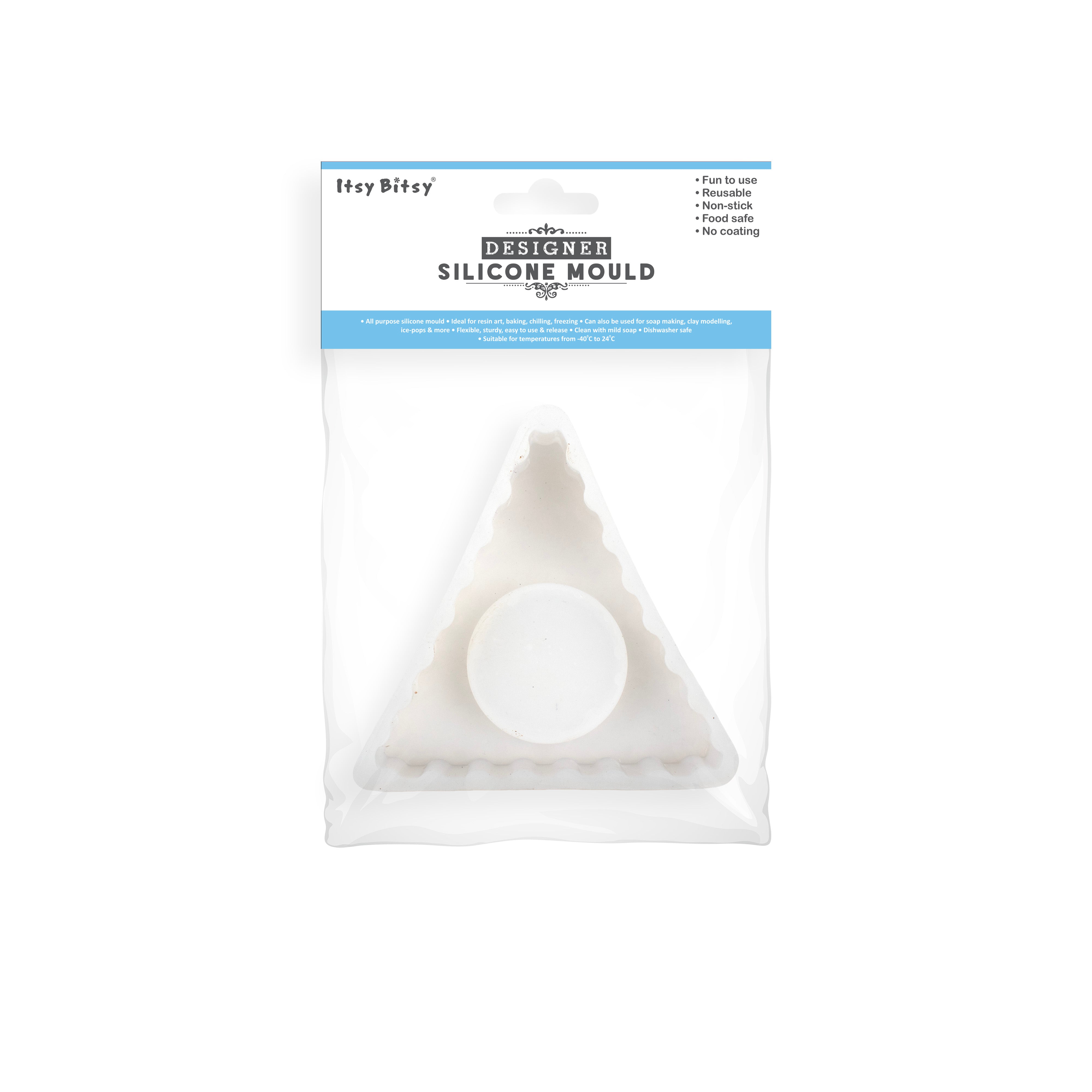 Silicone Mould Triangle T-light Candle 1pc