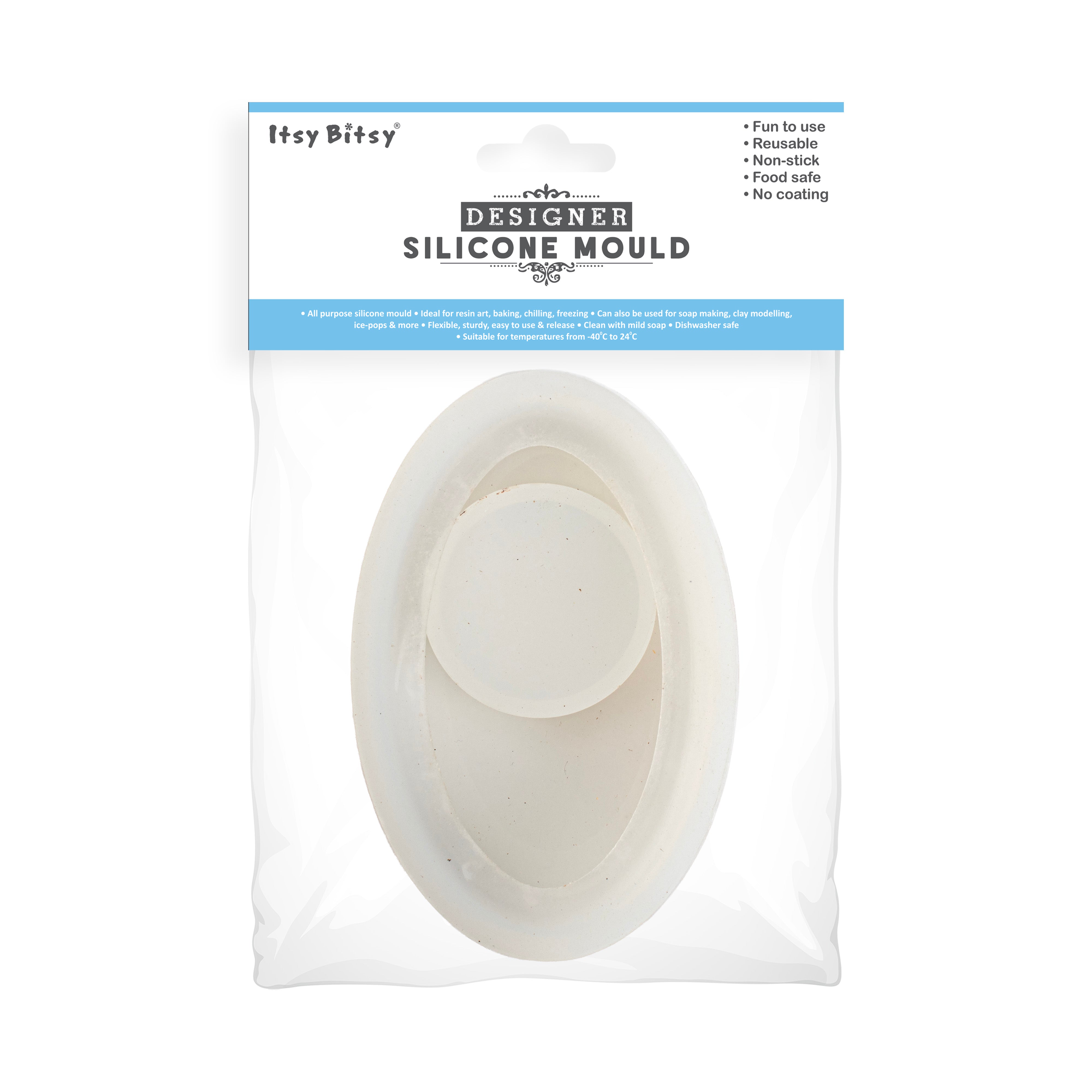 Silicone Mould Oval T-light Candle 1pc
