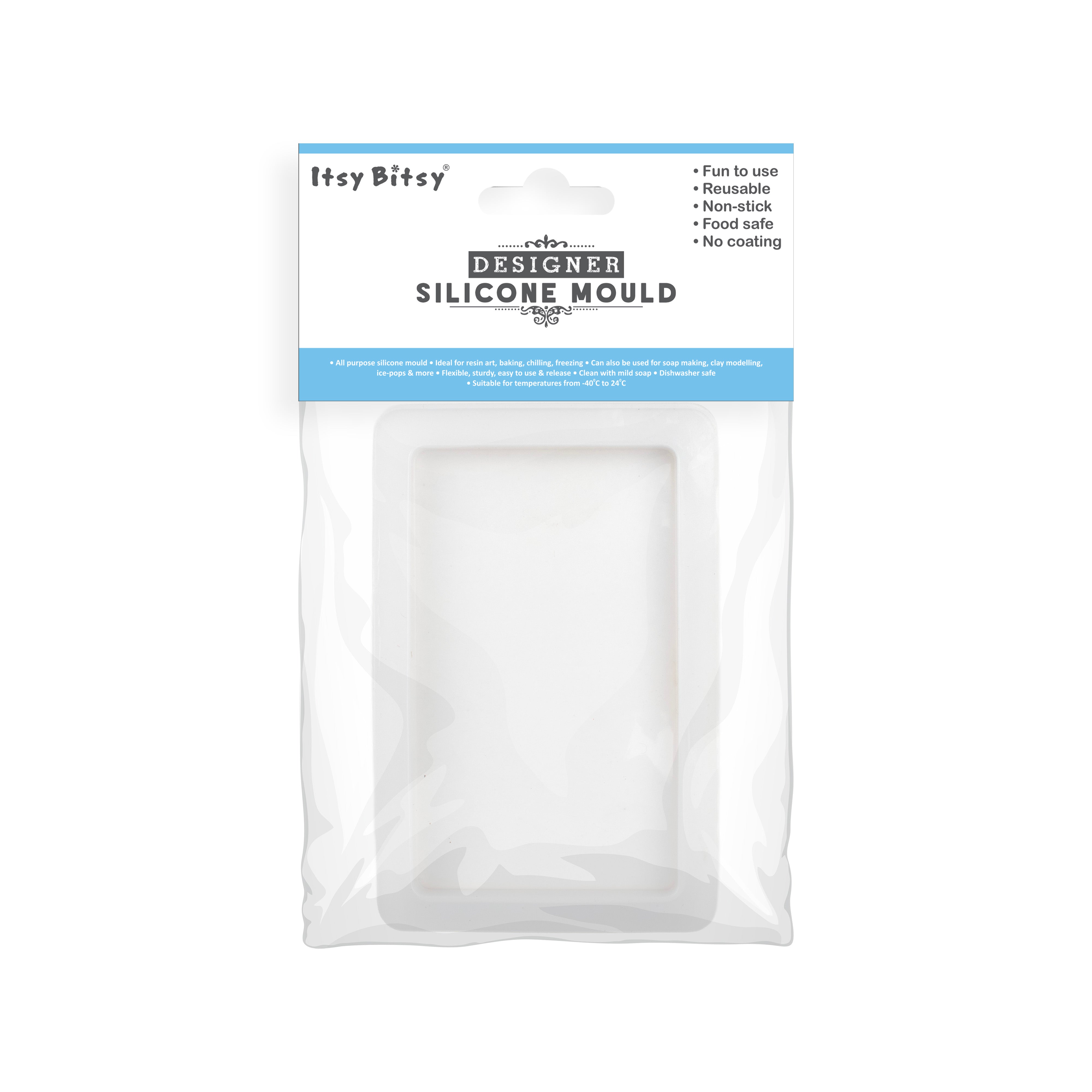 Silicone Mould Rectangle Tray 3.5 X 5 Inch X D15mm 1pc