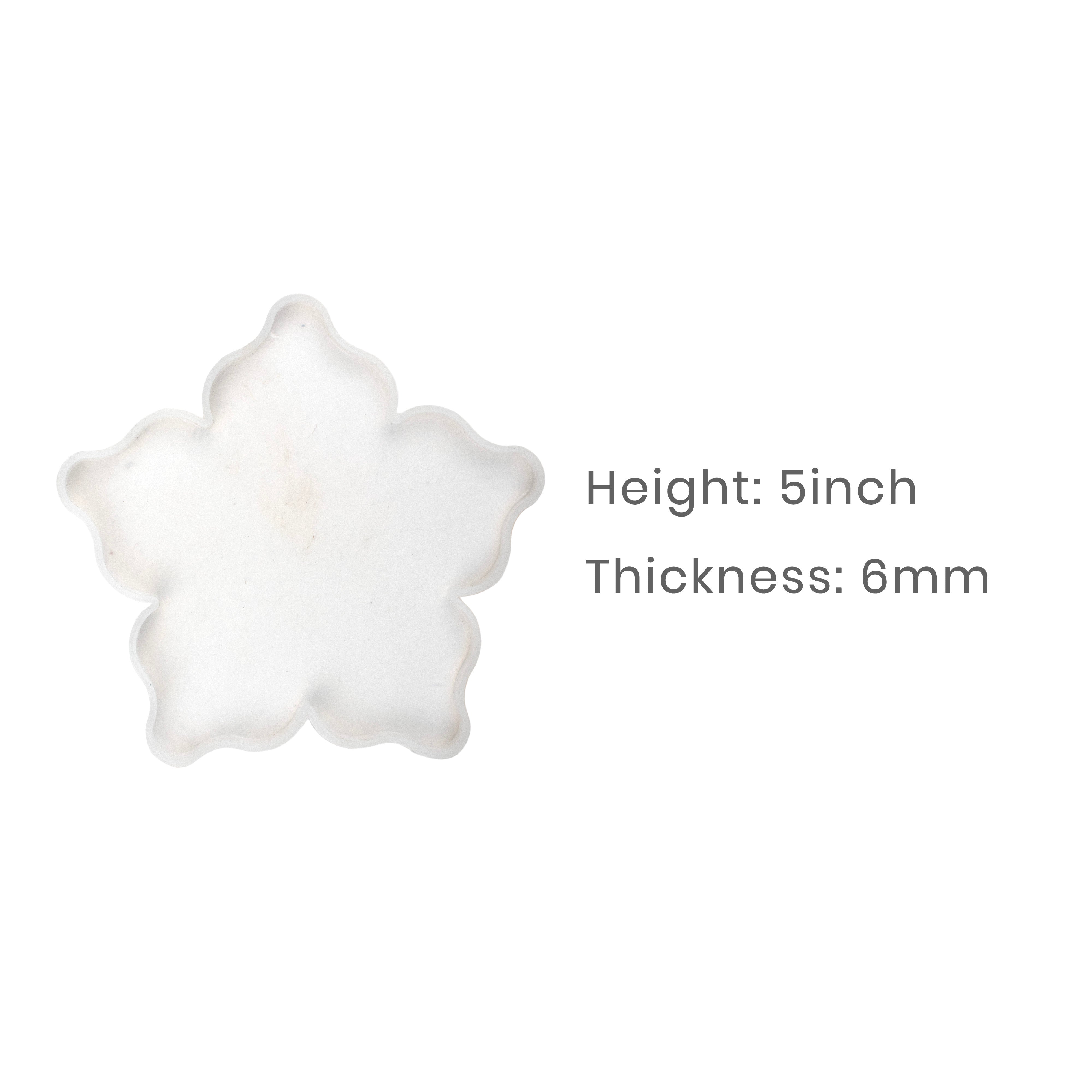 Silicone Mould Flower Coaster 5Inch X D6mm 1pc