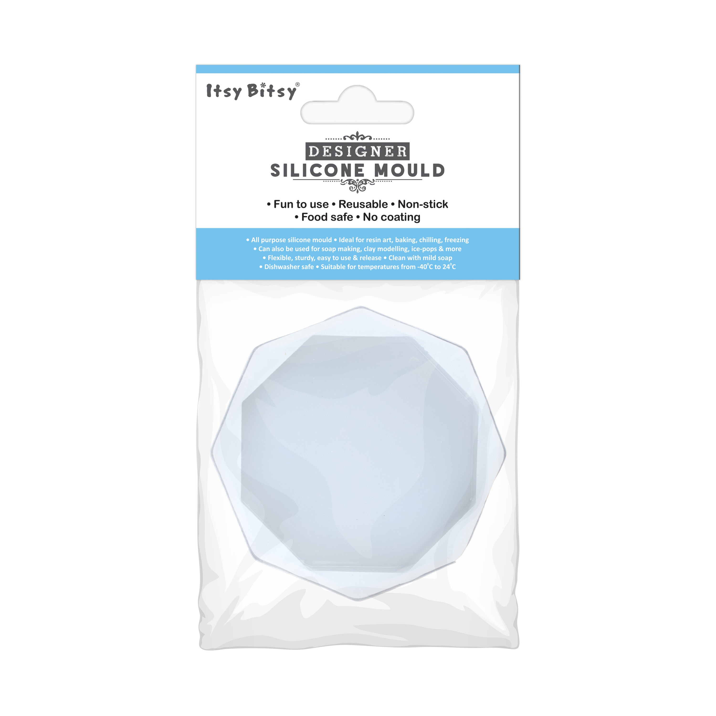 Silicone Mould Diamond Coaster 3Inch X D4mm 1pc