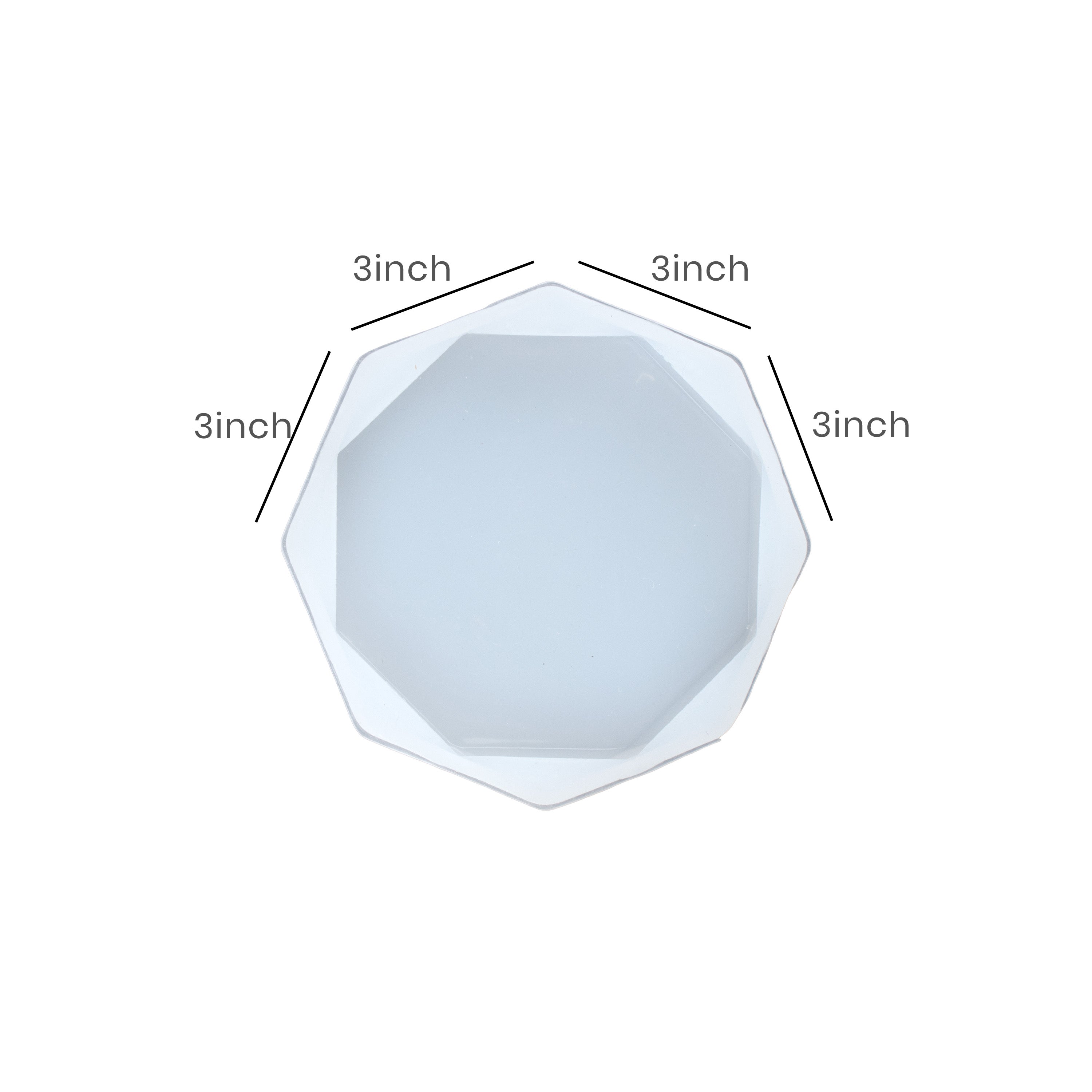 Silicone Mould Diamond Coaster 3Inch X D4mm 1pc