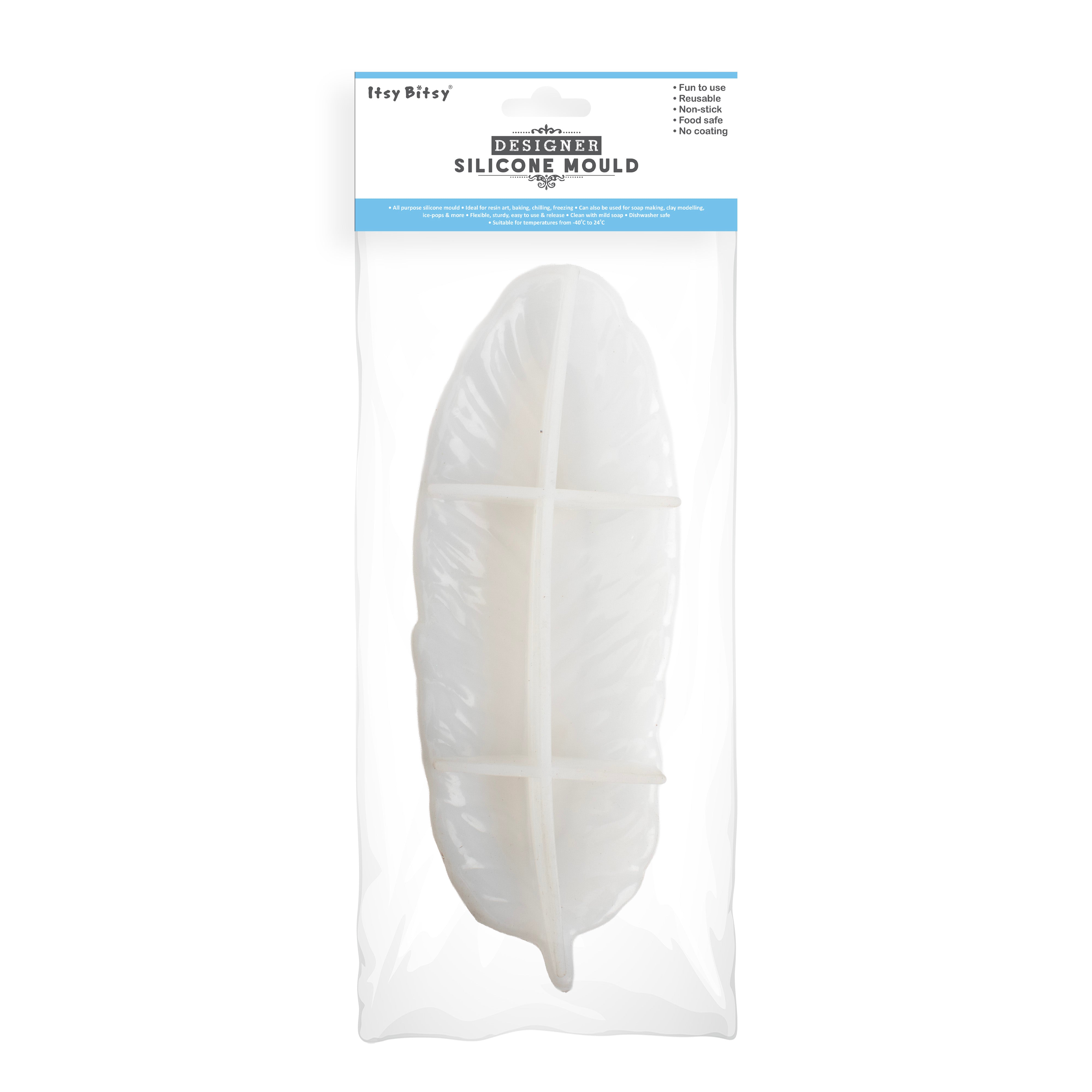 Silicone Mould Feather Trinket Tray 9 X 23cm 1pc