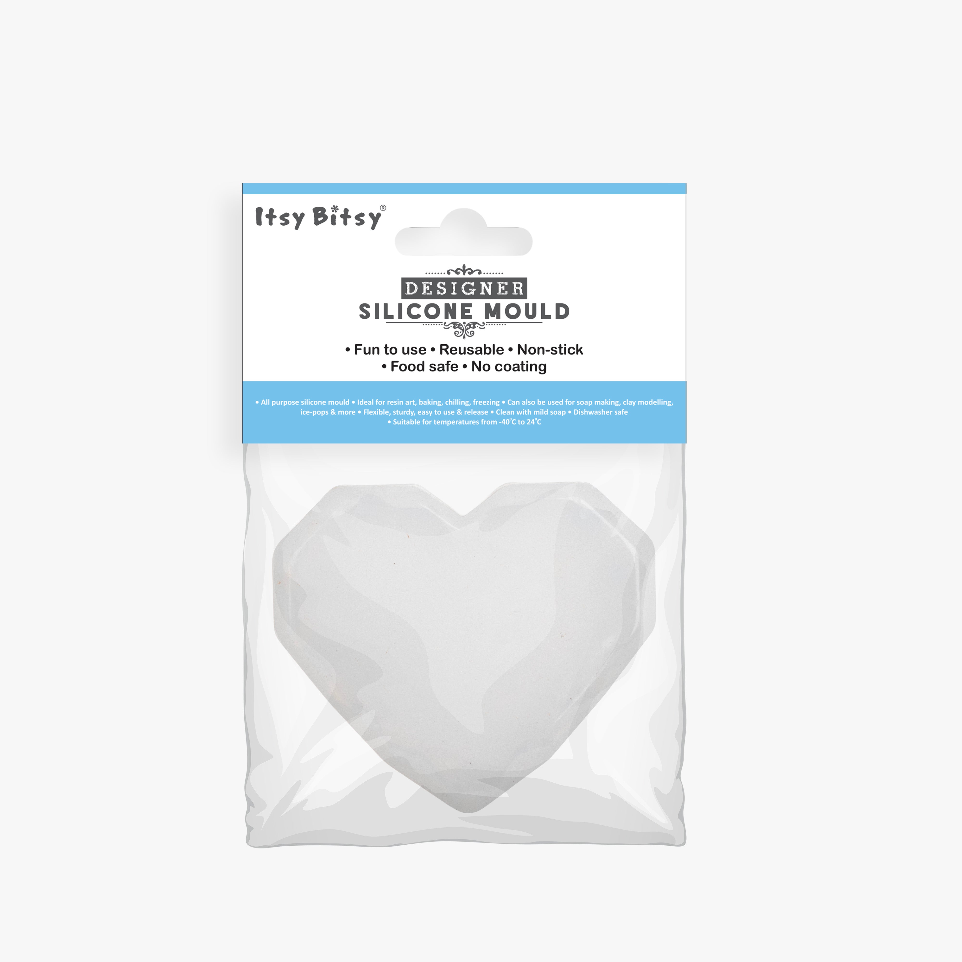 Silicone Mould Heart Wavy Edge 3Inch X D10mm 1pc