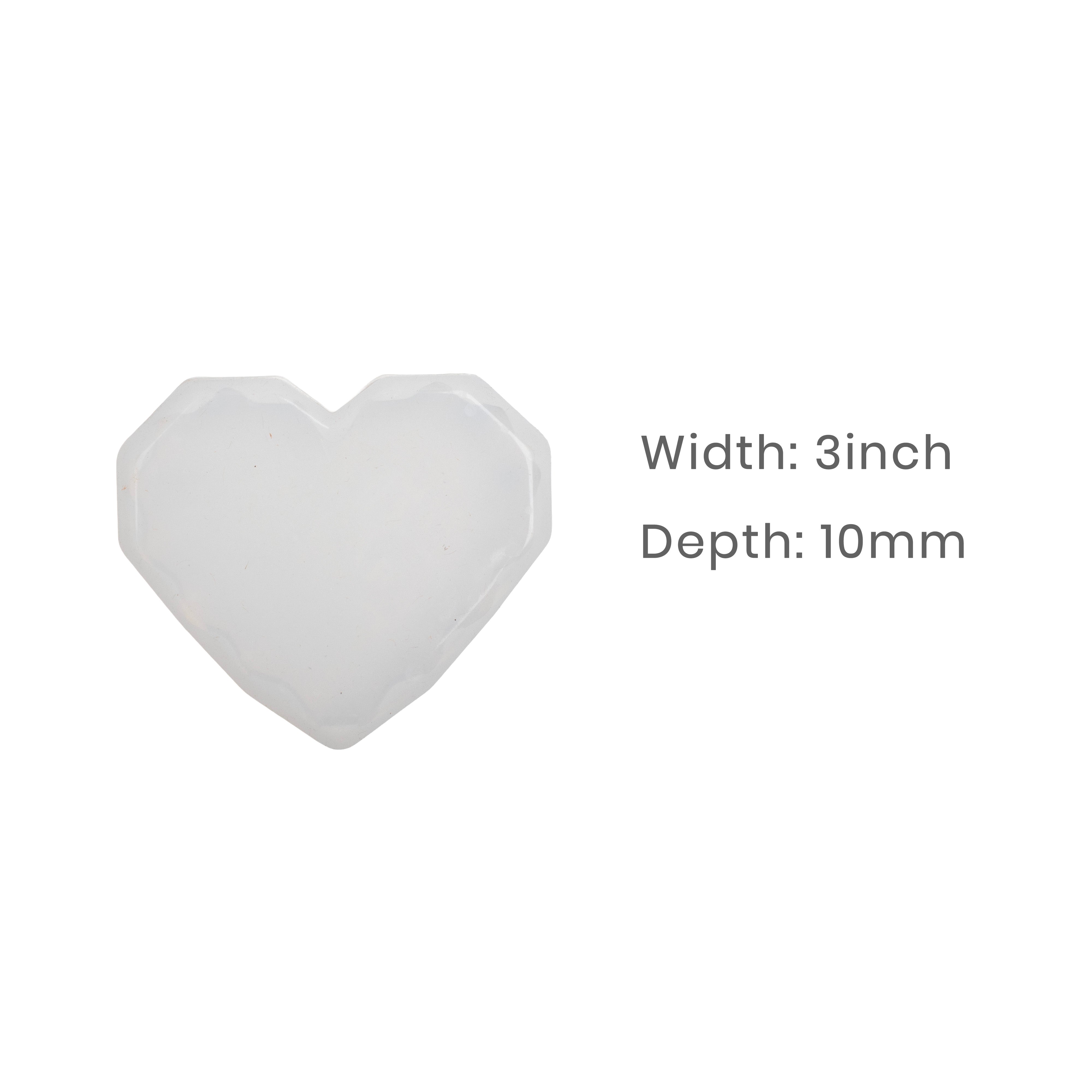 Silicone Mould Heart Wavy Edge 3Inch X D10mm 1pc
