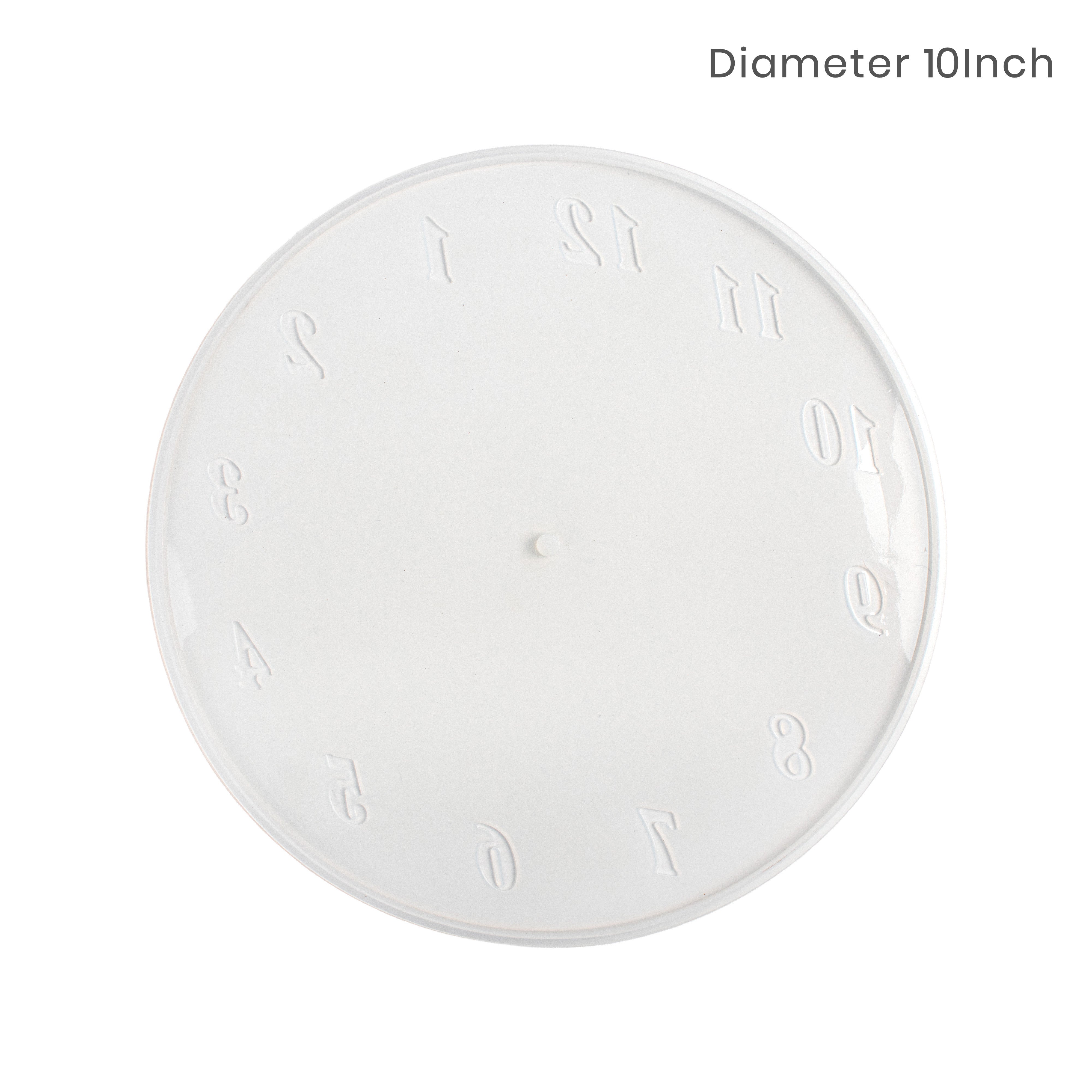 Silicone Mould Clock with Numbers 10Inch 1pc