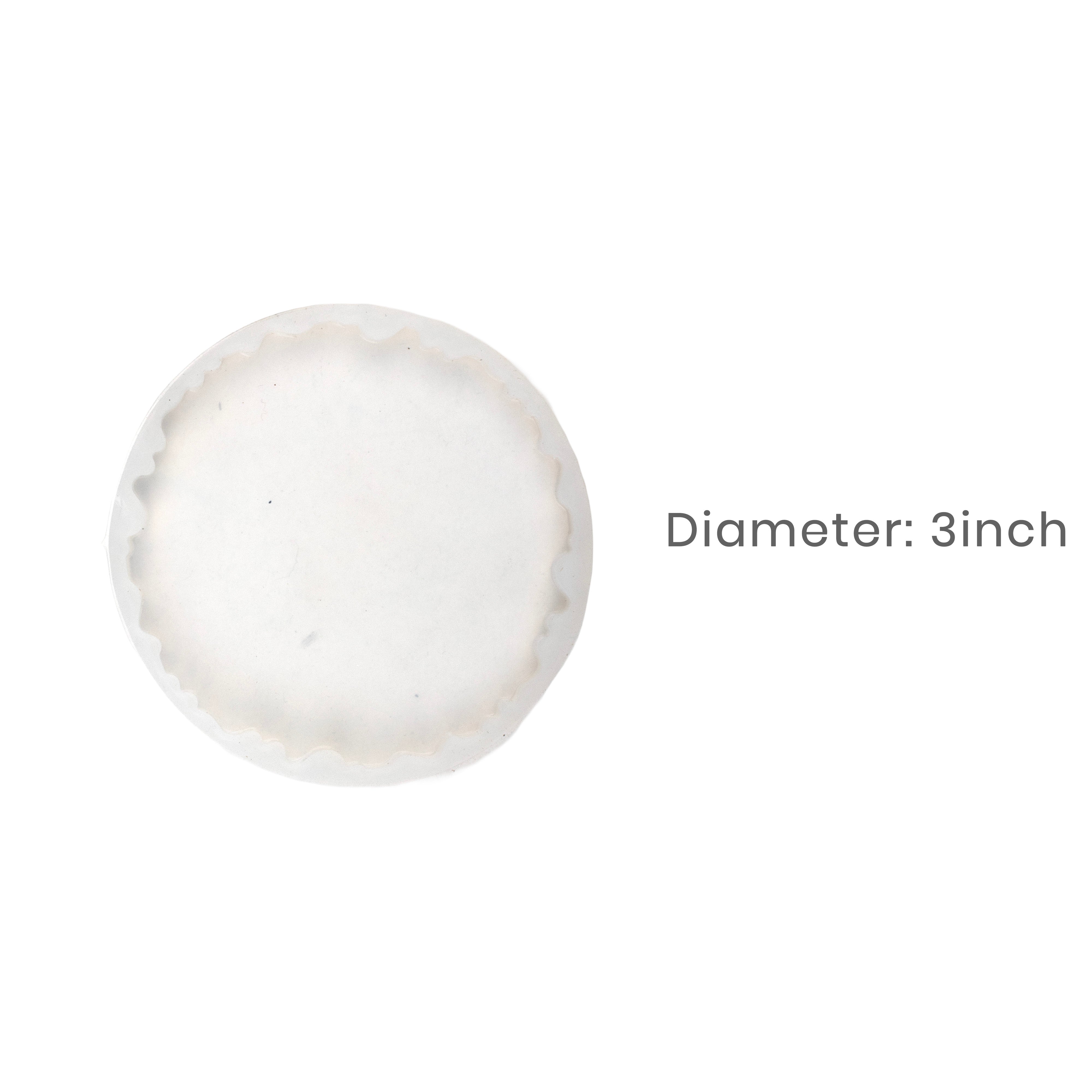 Silicone Mould Agate Round 3Inch X D6mm 1pc