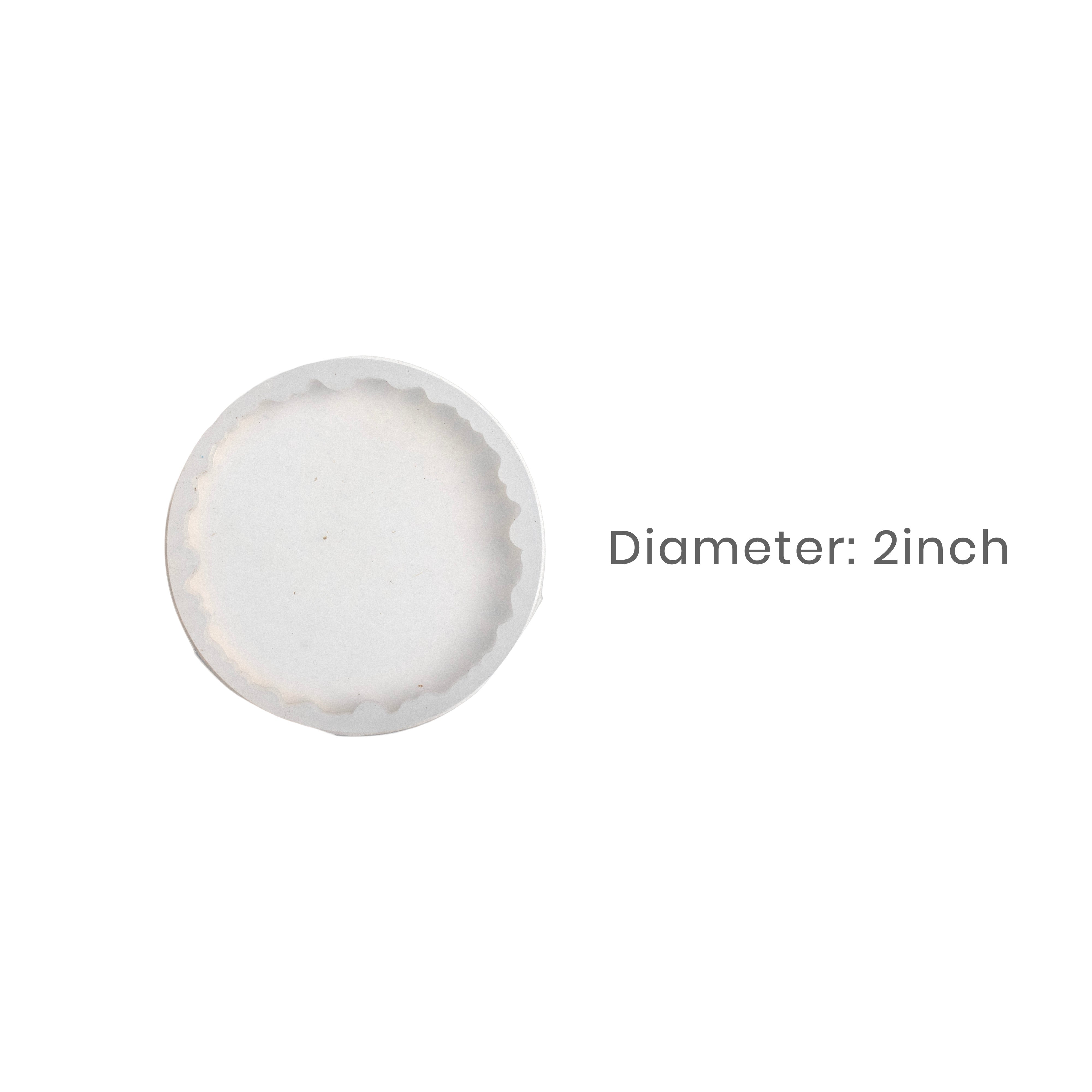 Silicone Mould Agate Round Mould 2Inch X D6mm 1pc