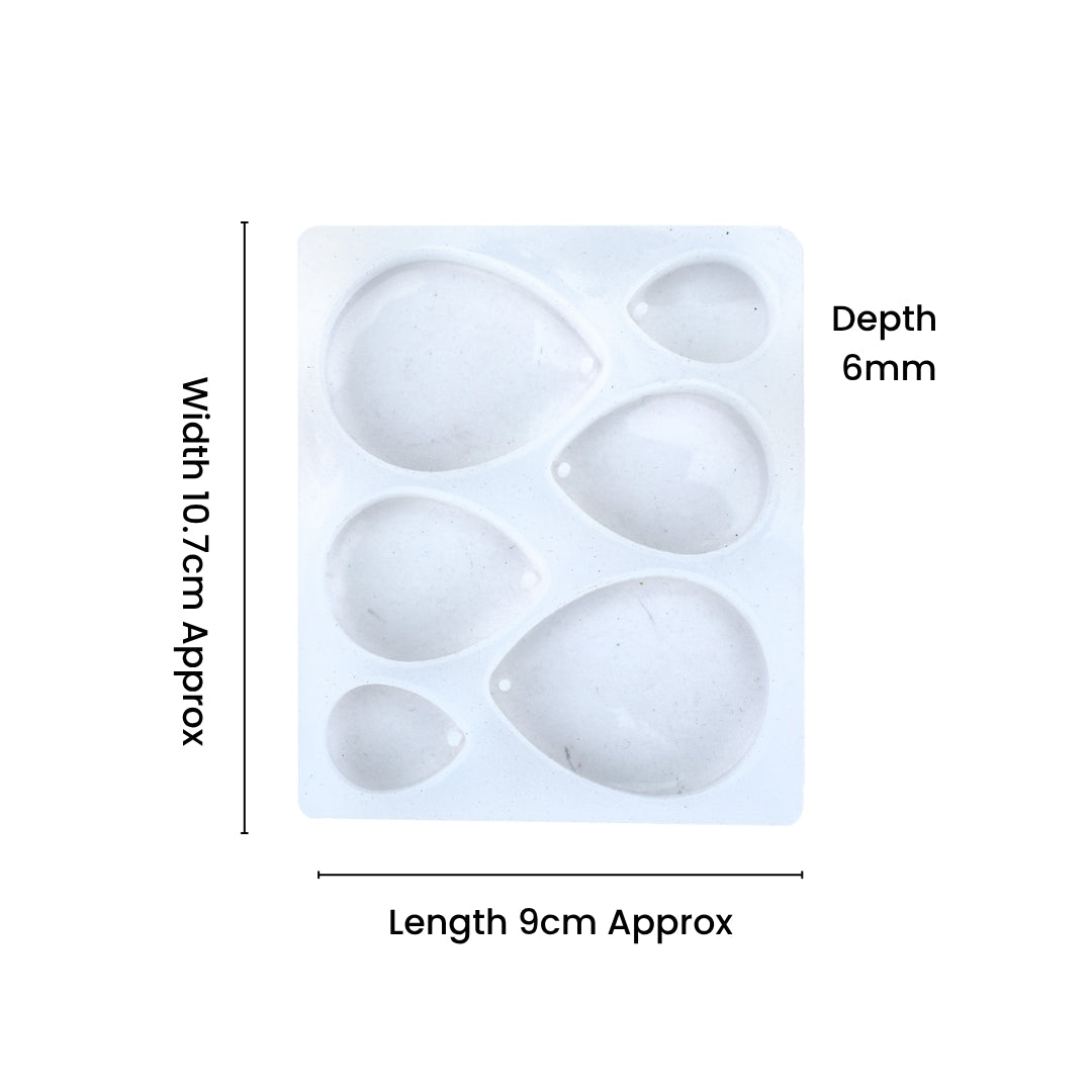 Silicone Mould Assorted Triangle 6 cavity 10.8 X 7.7cm X D6mm 1pc