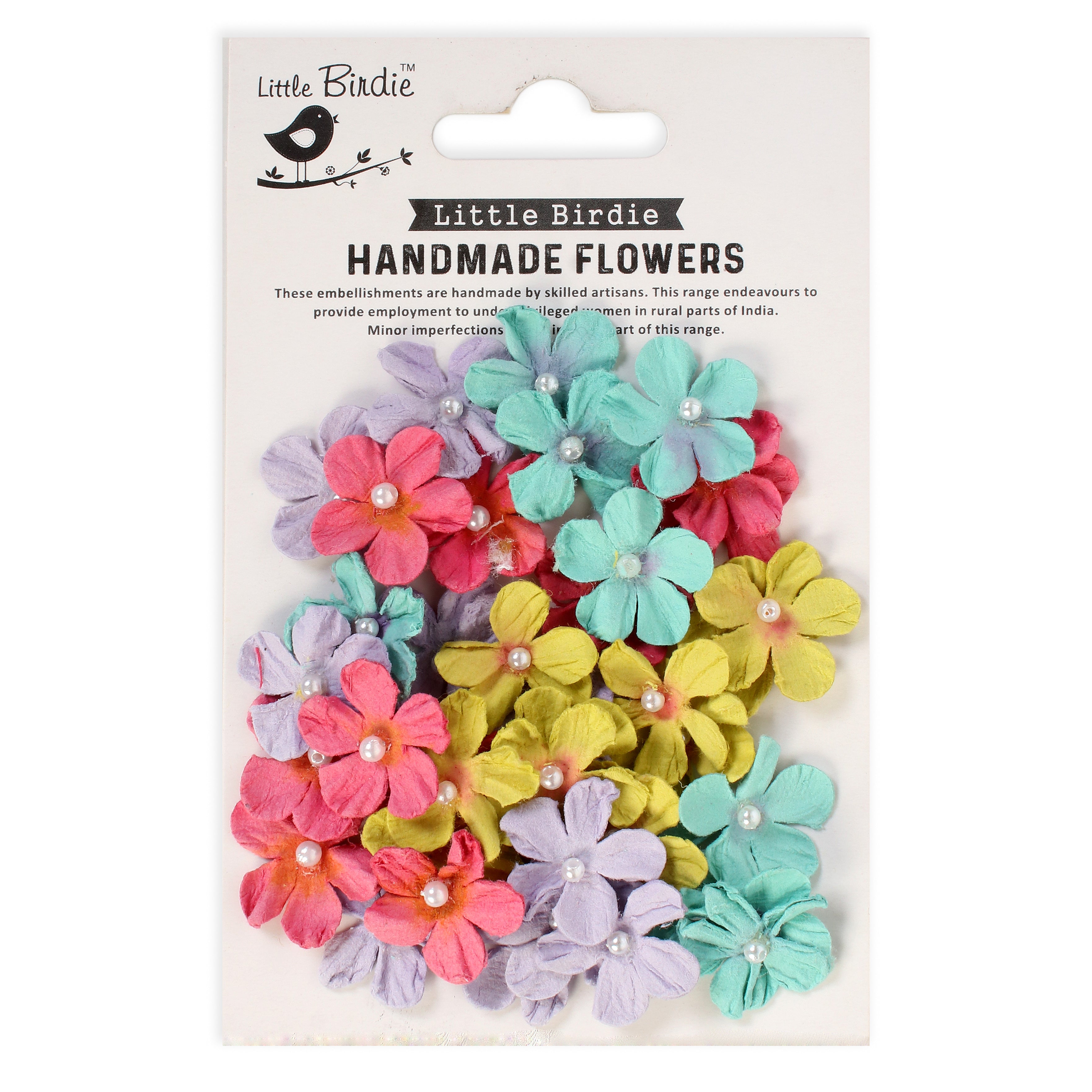Little Birdie Handmade Flower Pearl Petites Vivid Palette 32Pc