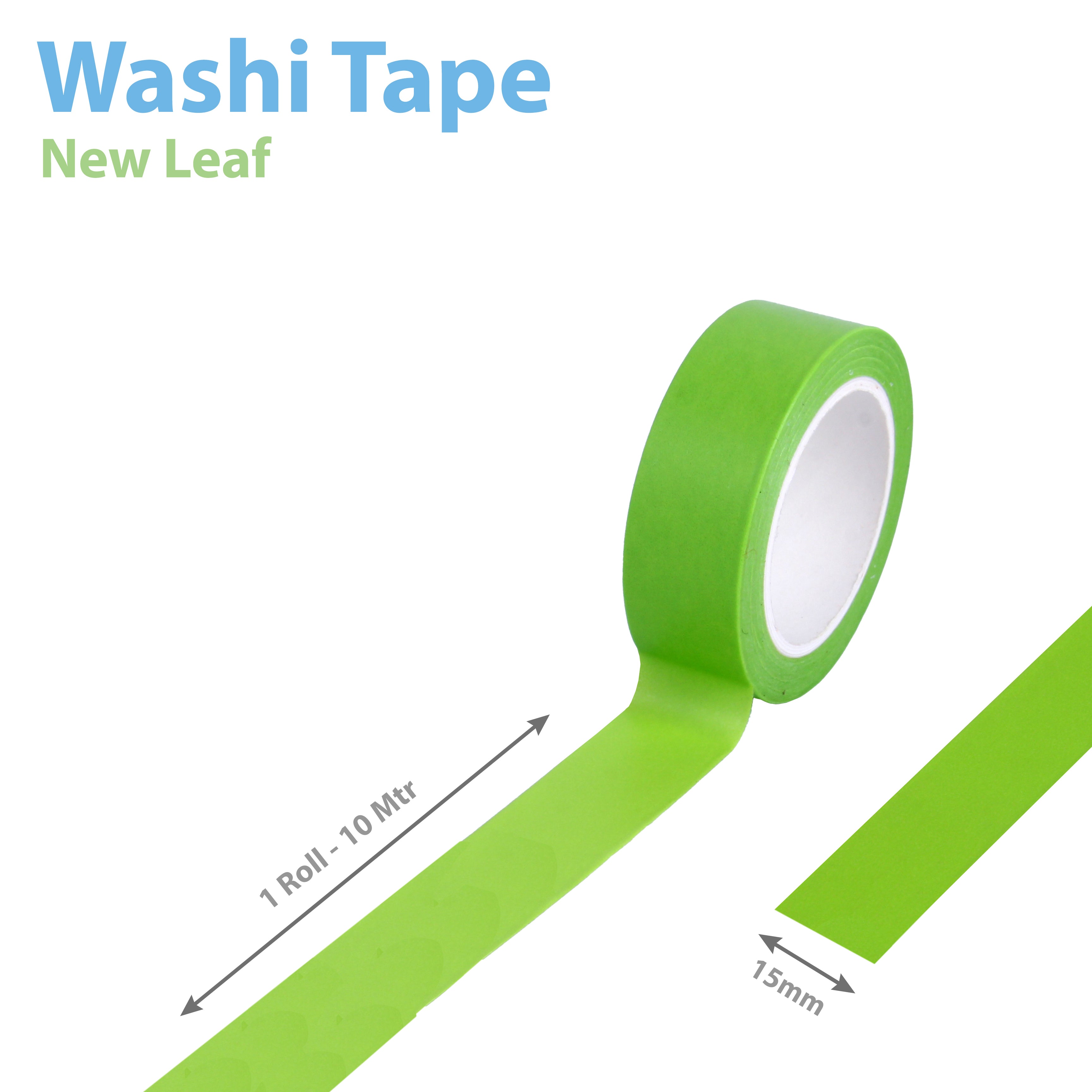 Washi Tape Solid New Leaf 15mmx10Mtr 1Roll