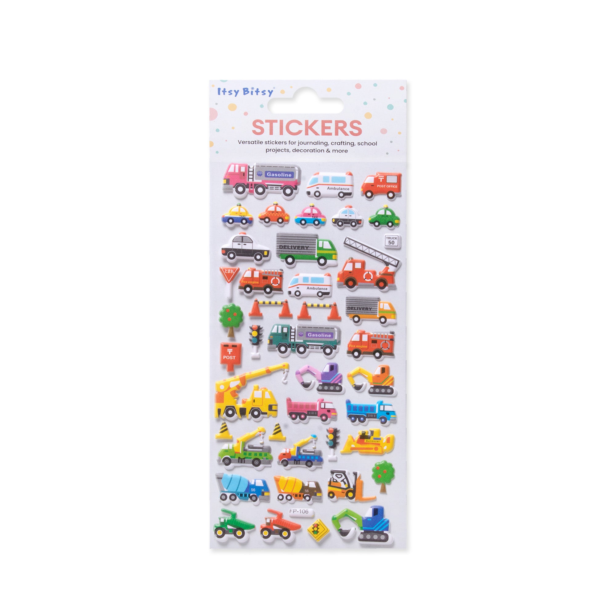 Fun Sticker Work Transport 42pcs