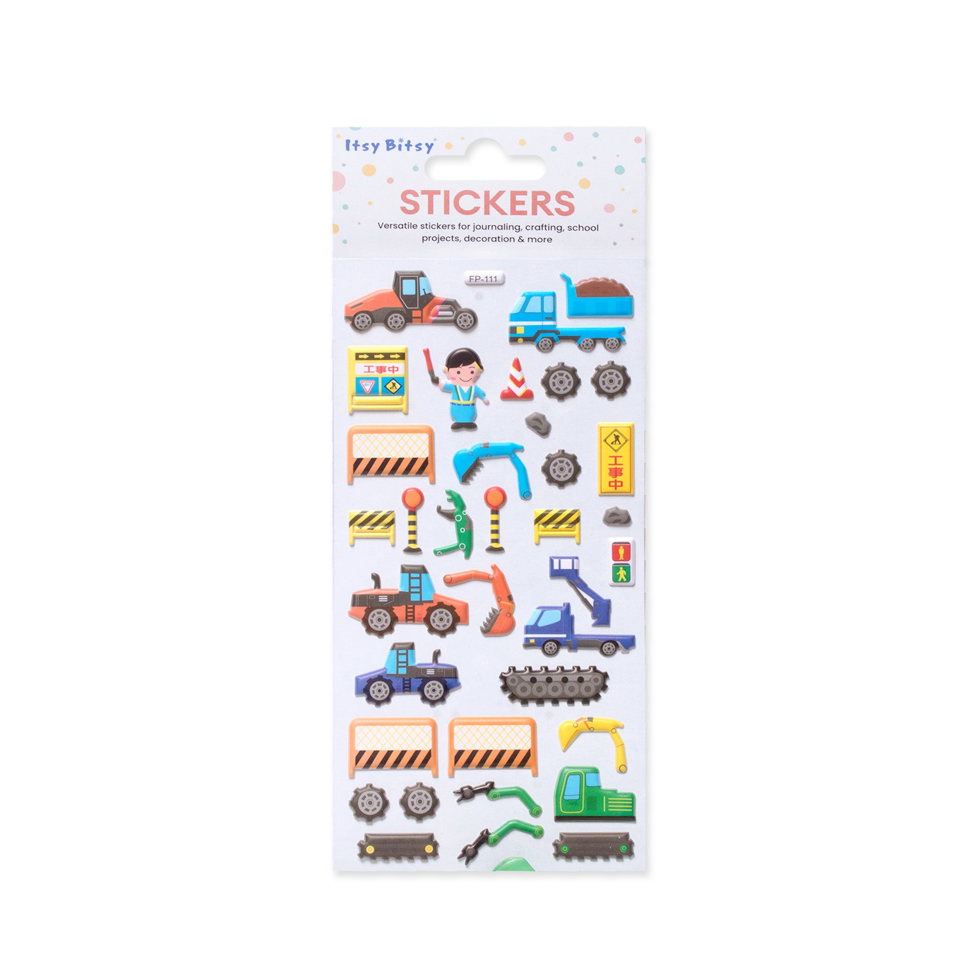 Fun Sticker Construction Equipment 35pcs