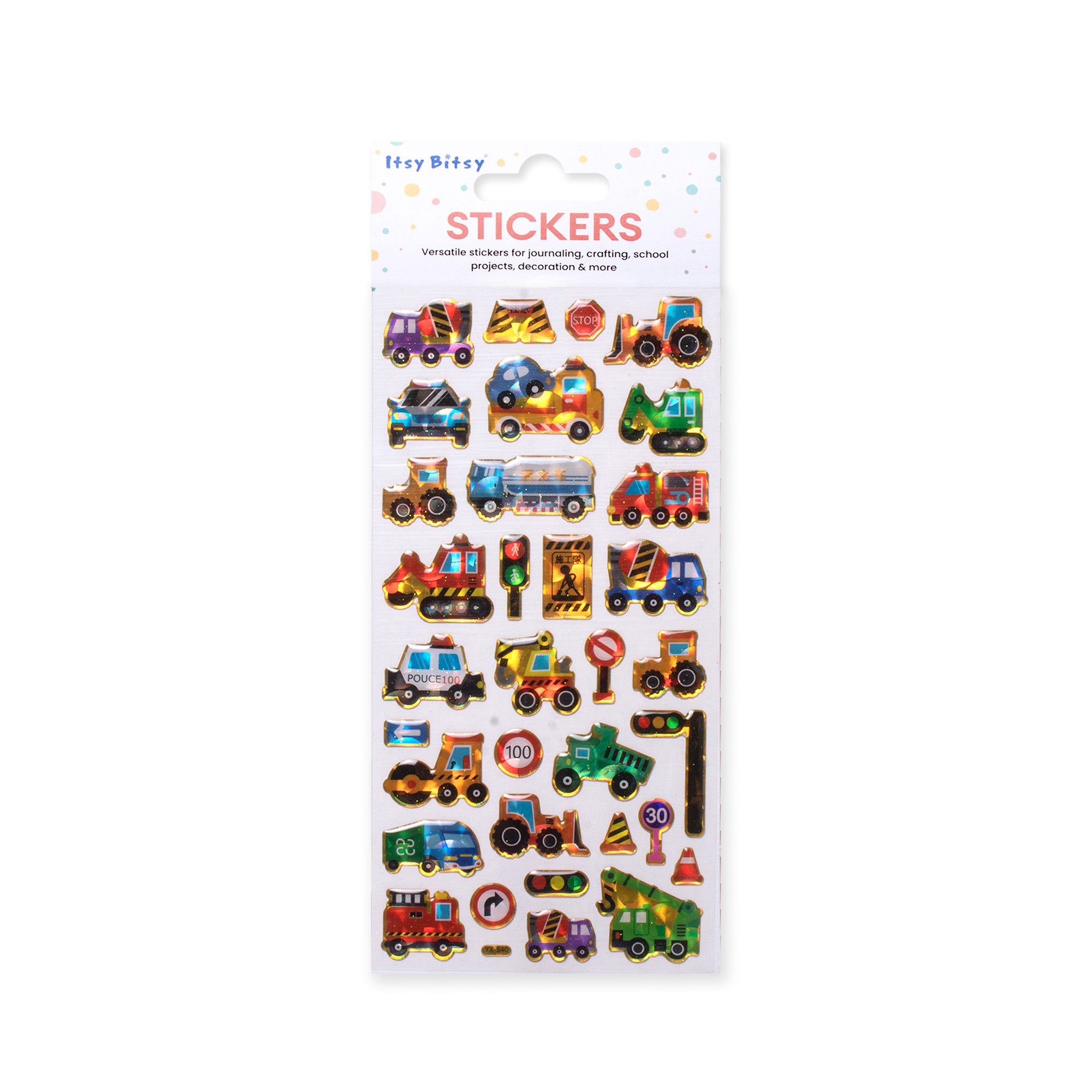 Resin Sticker Construction Vehicle 33pcs