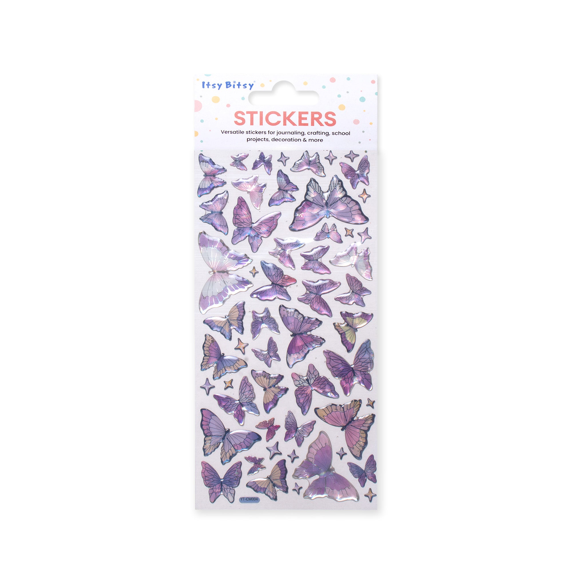 Resin Sticker Pretty Butterfly Lavender Blend 53pcs