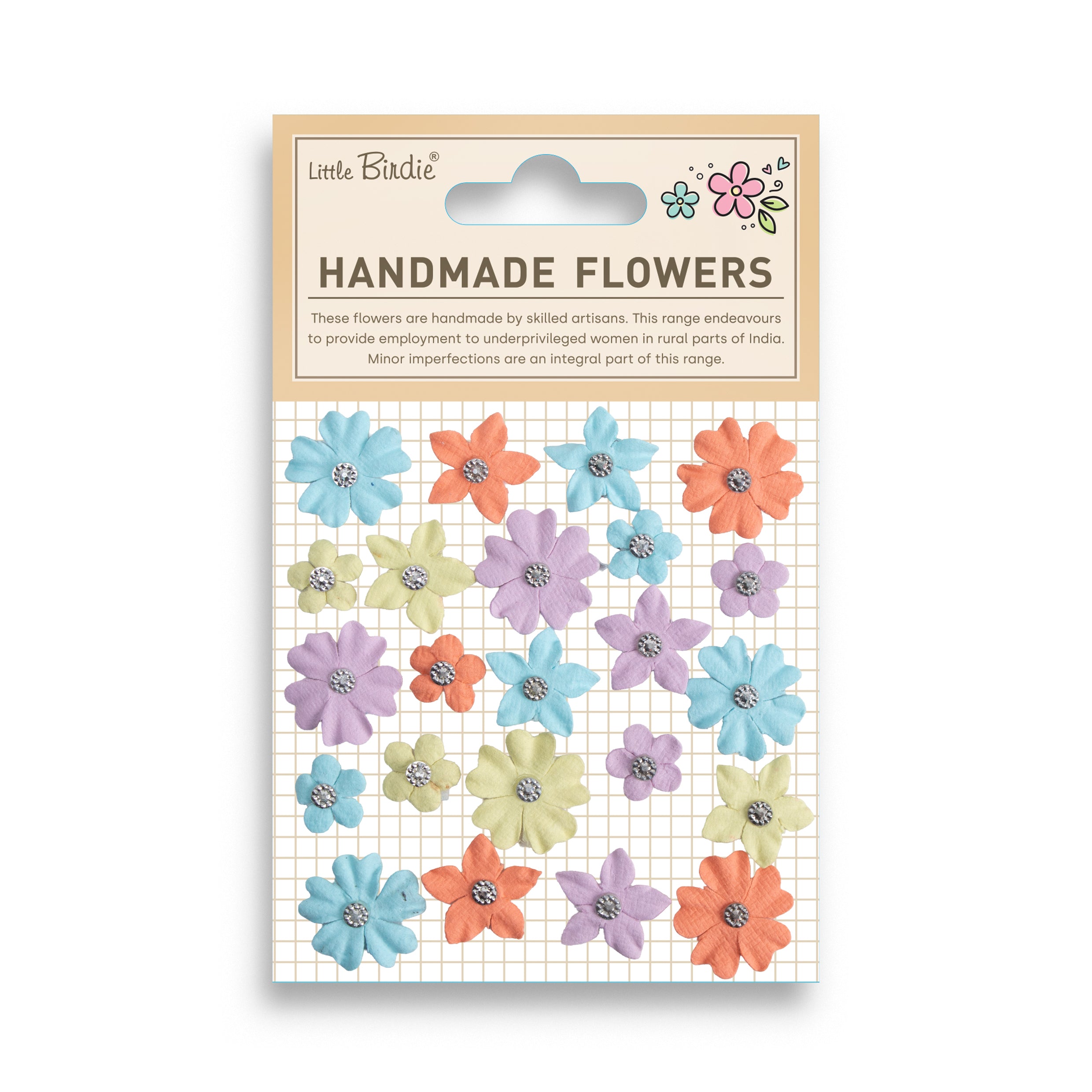 Handmade Flowers Karolina Vibrant Aura 23Pc
