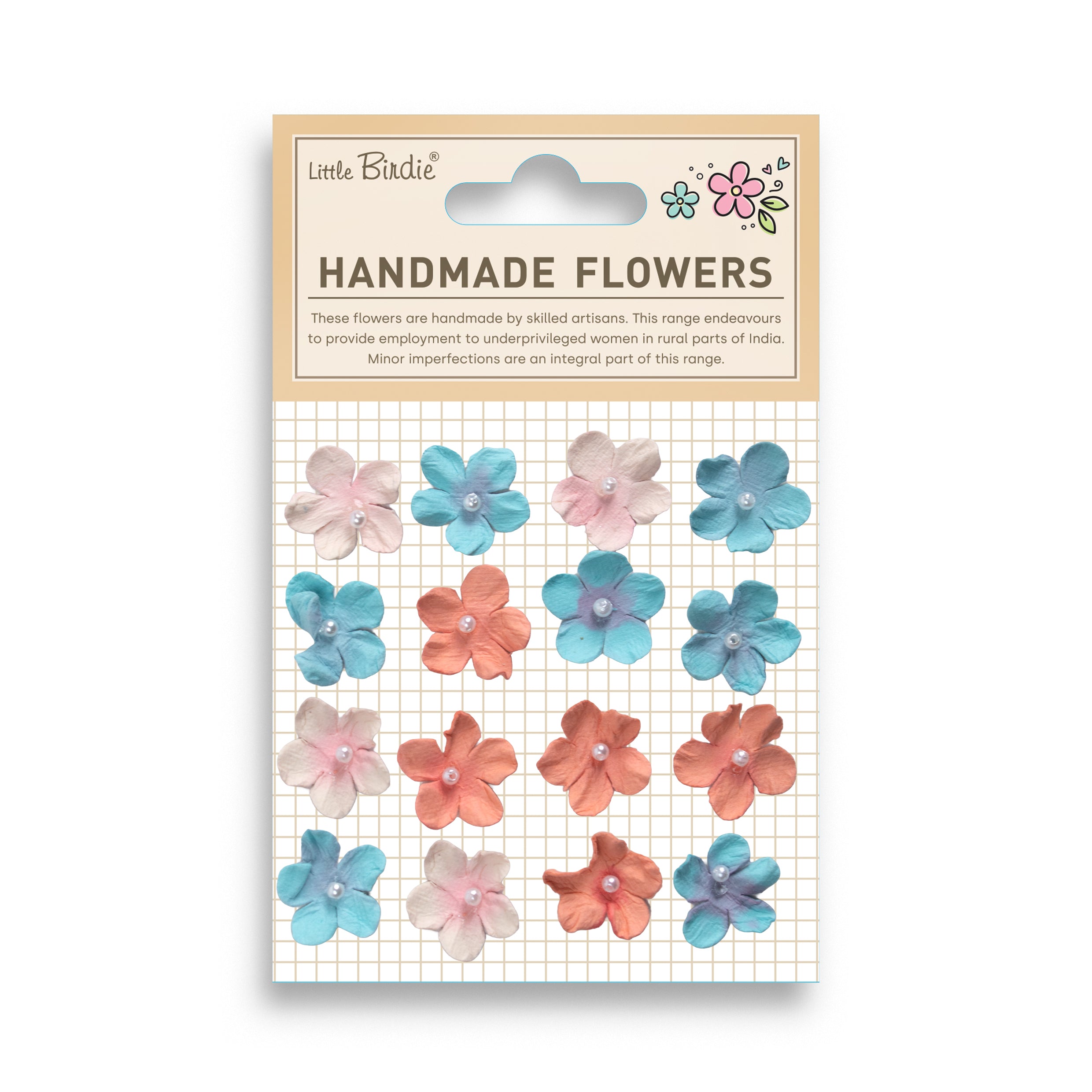 Handmade Flowers Pearl Petites Sun & Rain 30Pc