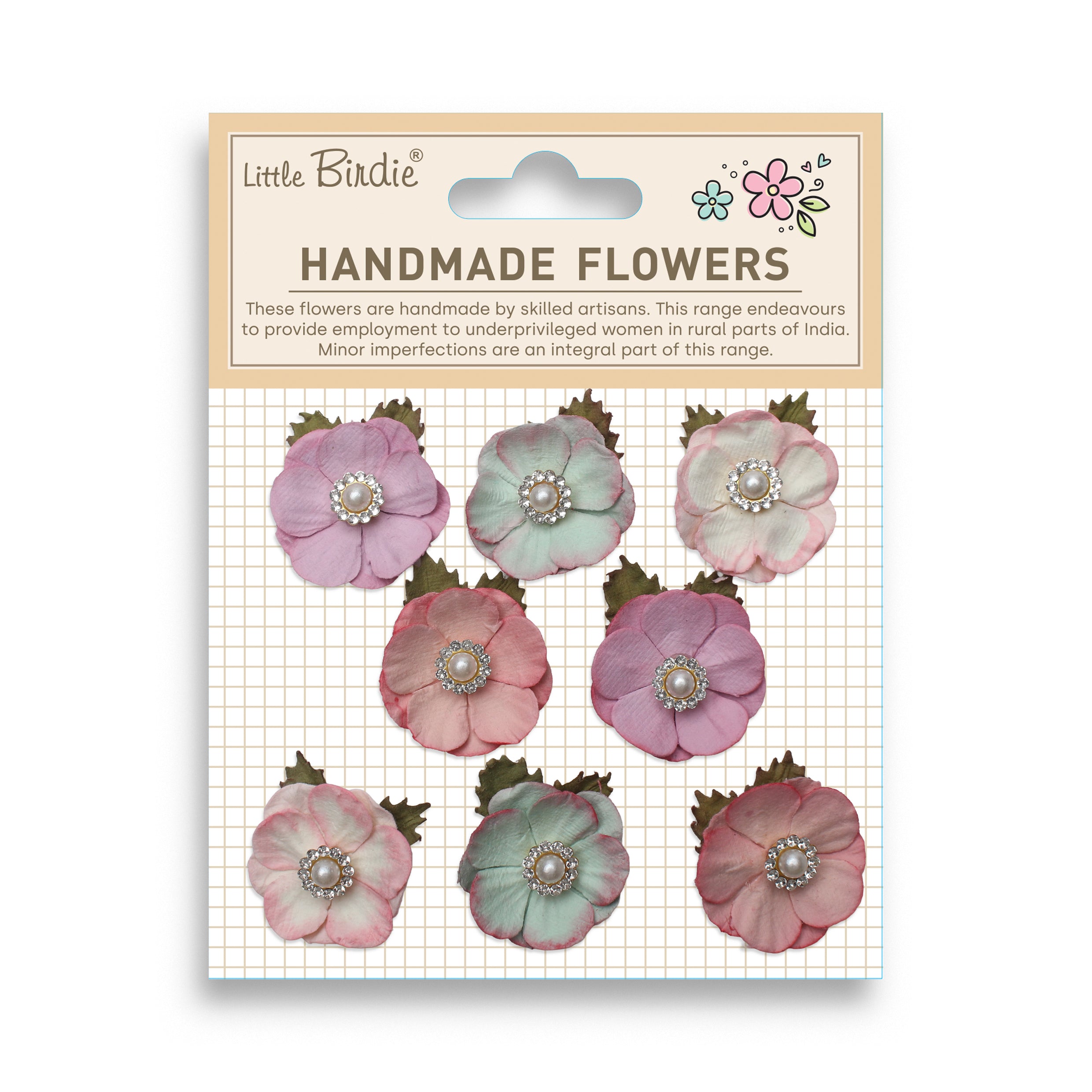 Handmade Flowers Buttercup Fairy Garden 8Pc