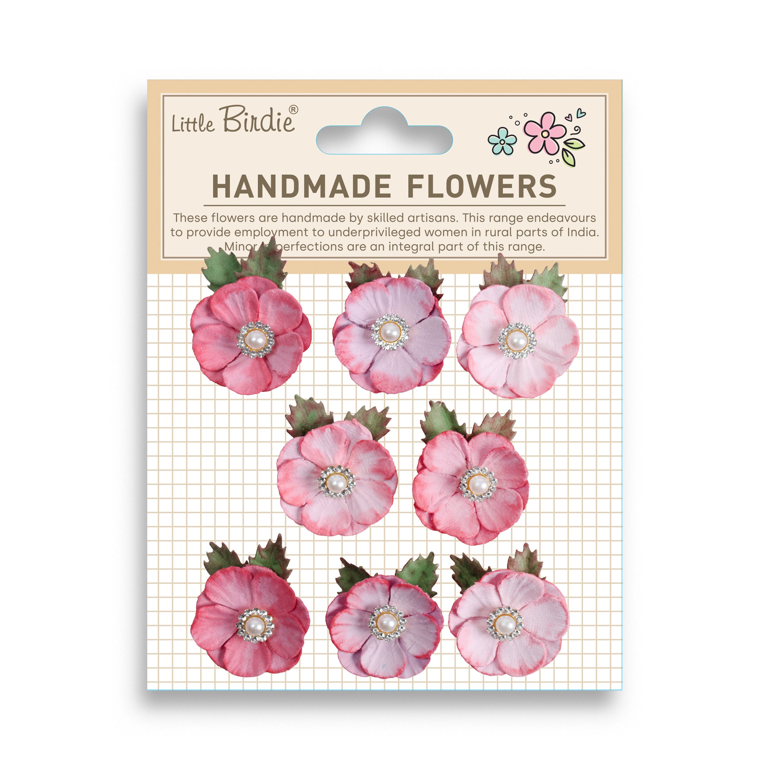 Handmade Flowers Buttercup Lavender Vibes 8Pc