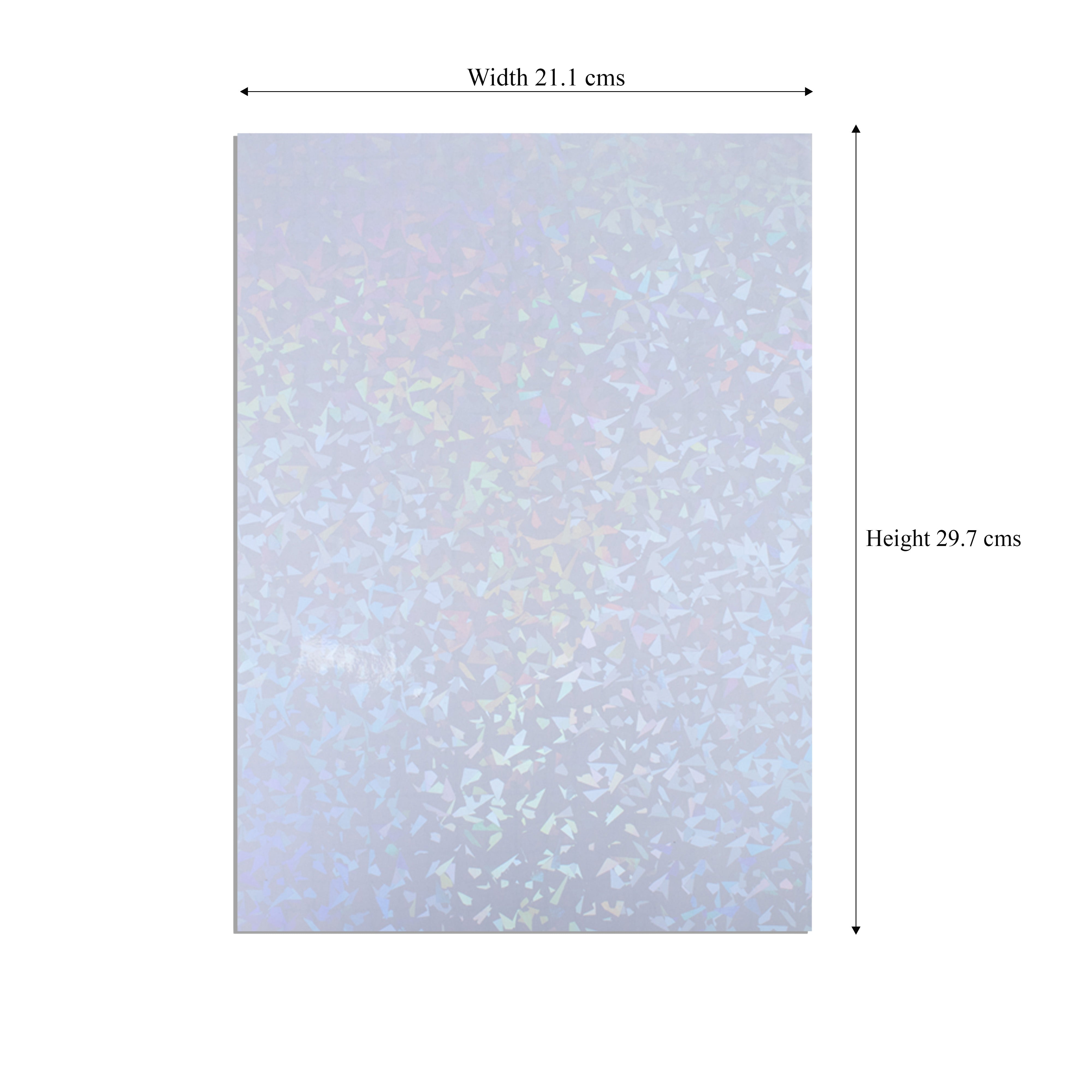 Transparent Holographic Film Retro Sparkles A4 Sheet