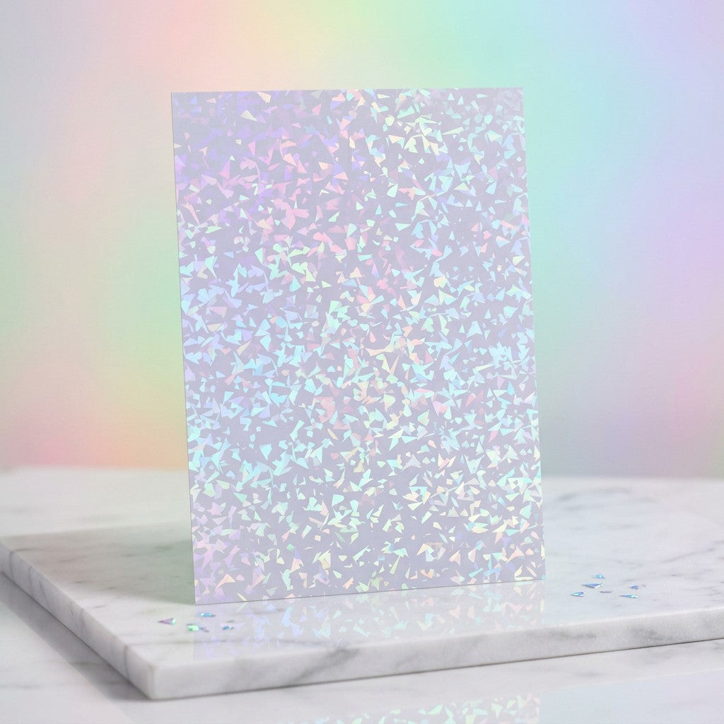 Transparent Holographic Film Retro Sparkles A4 Sheet