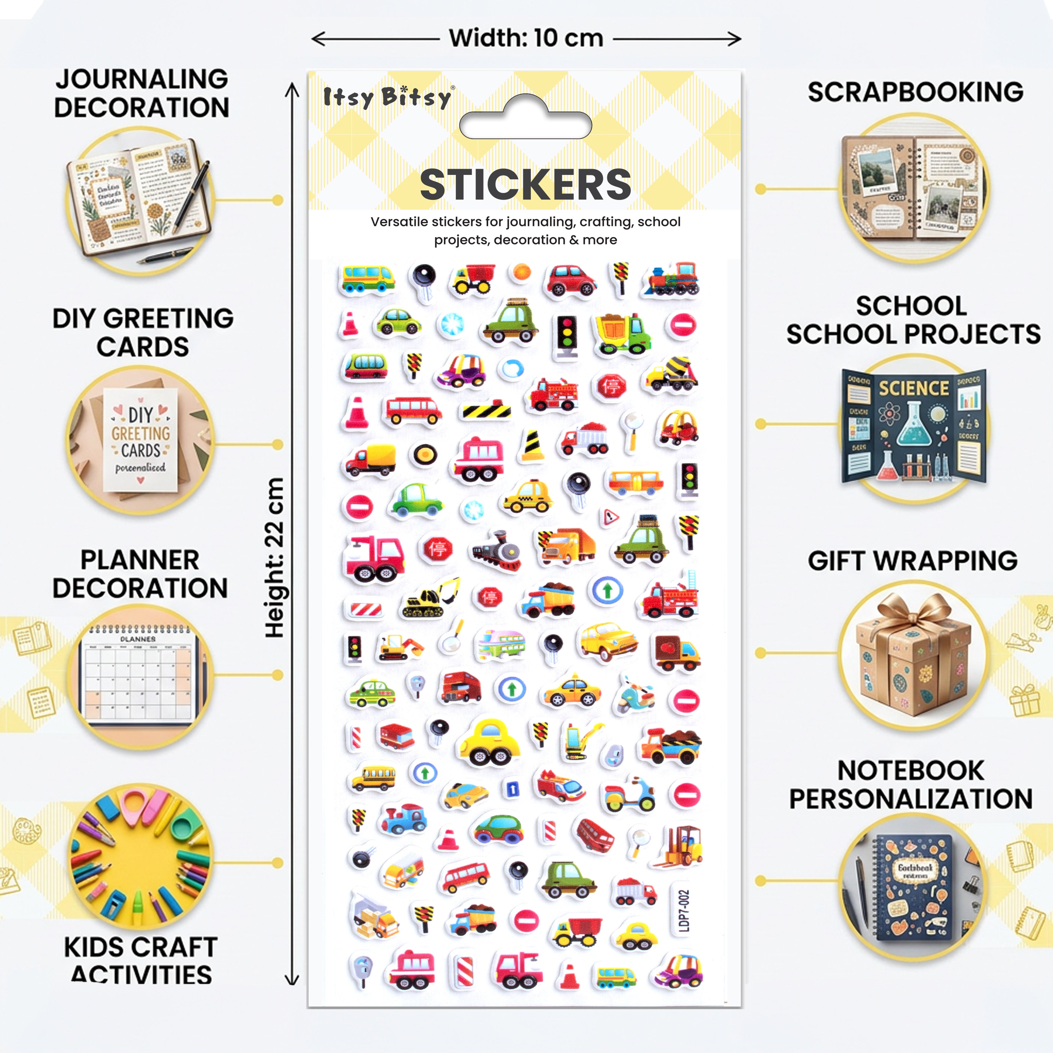 Fun Puffy Stickers Sticker - Transport 107pcs 1Pack