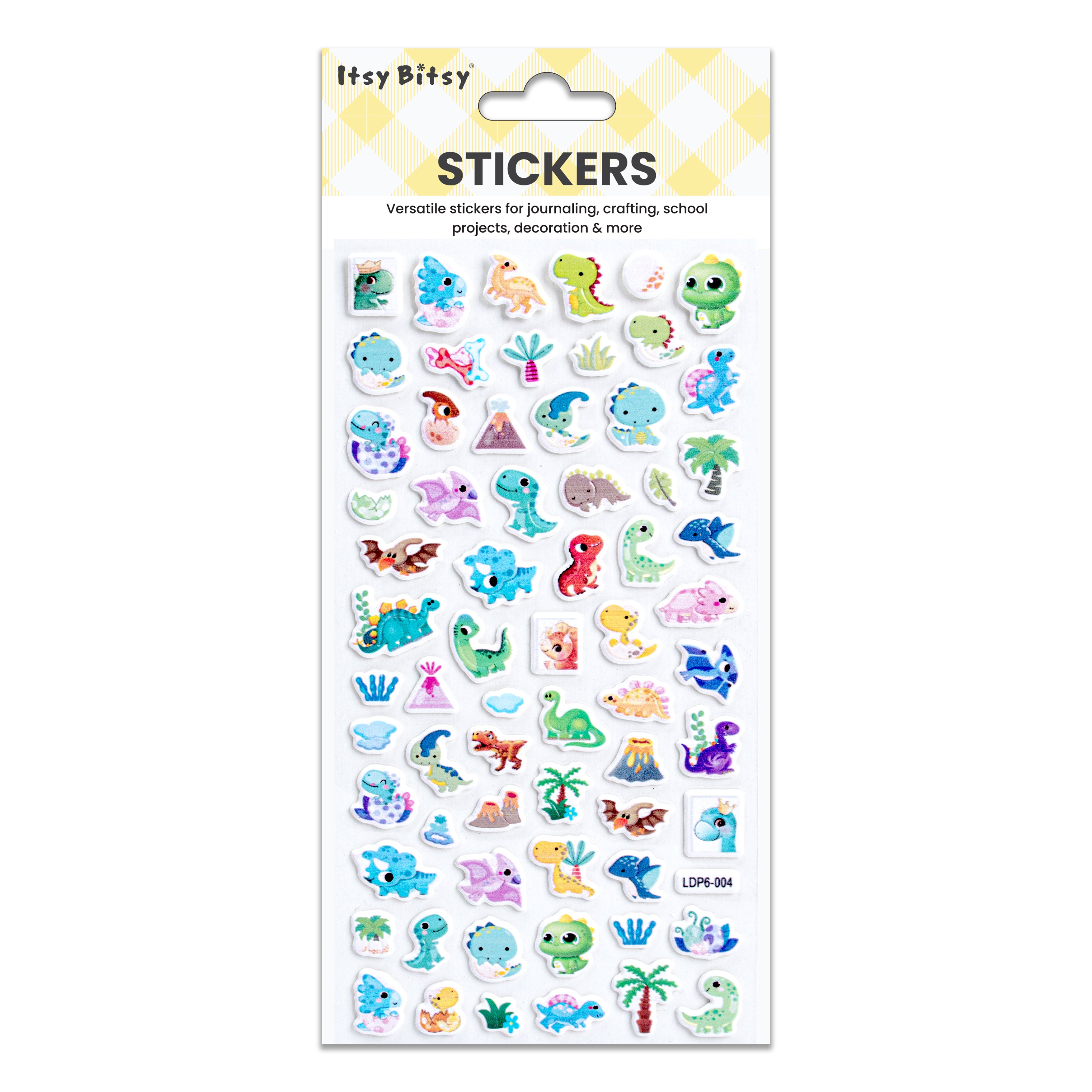 Fun Puffy Stickers Dino Island 68pcs 1Pack