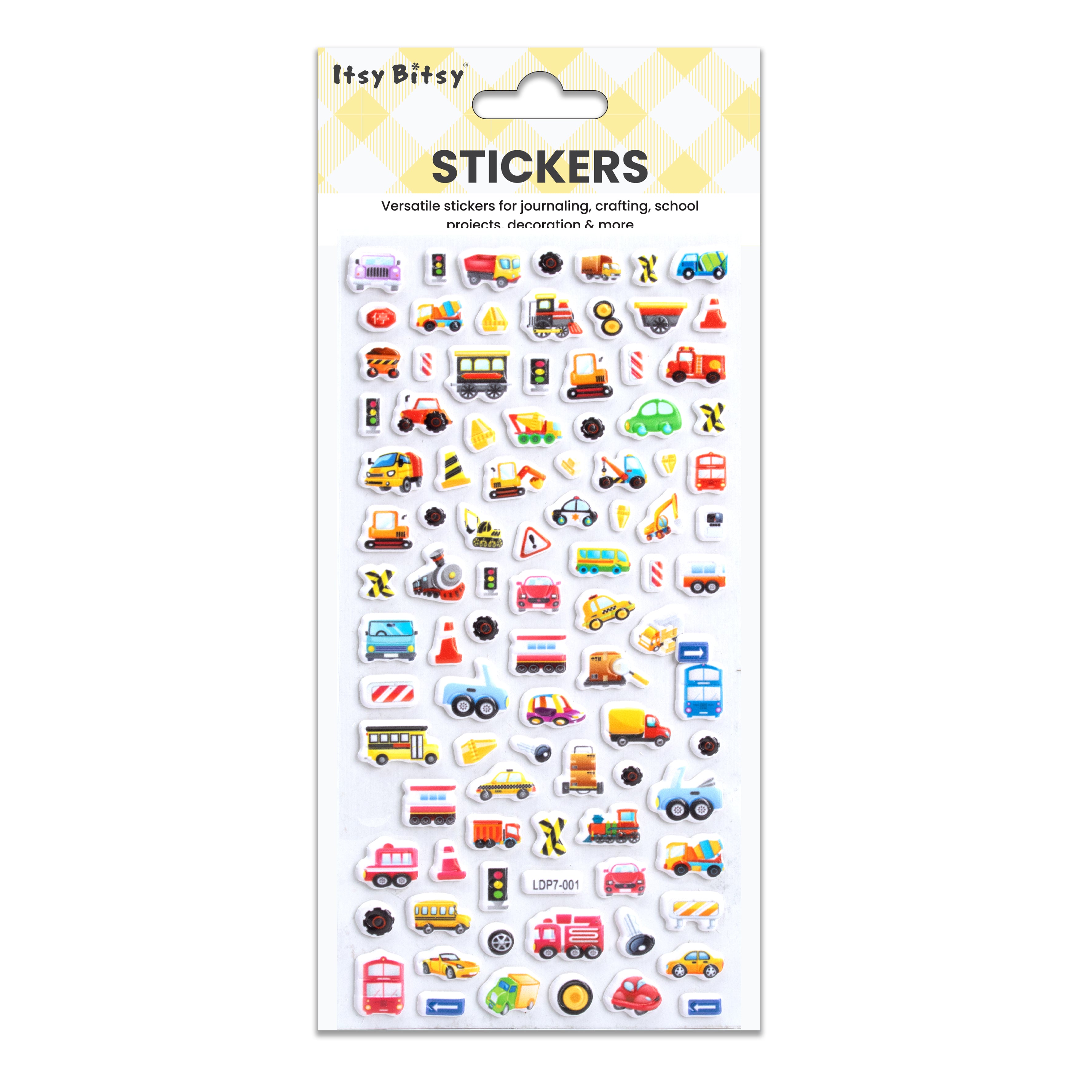 Fun Puffy Stickers Transport Mode 98pcs 1Pack
