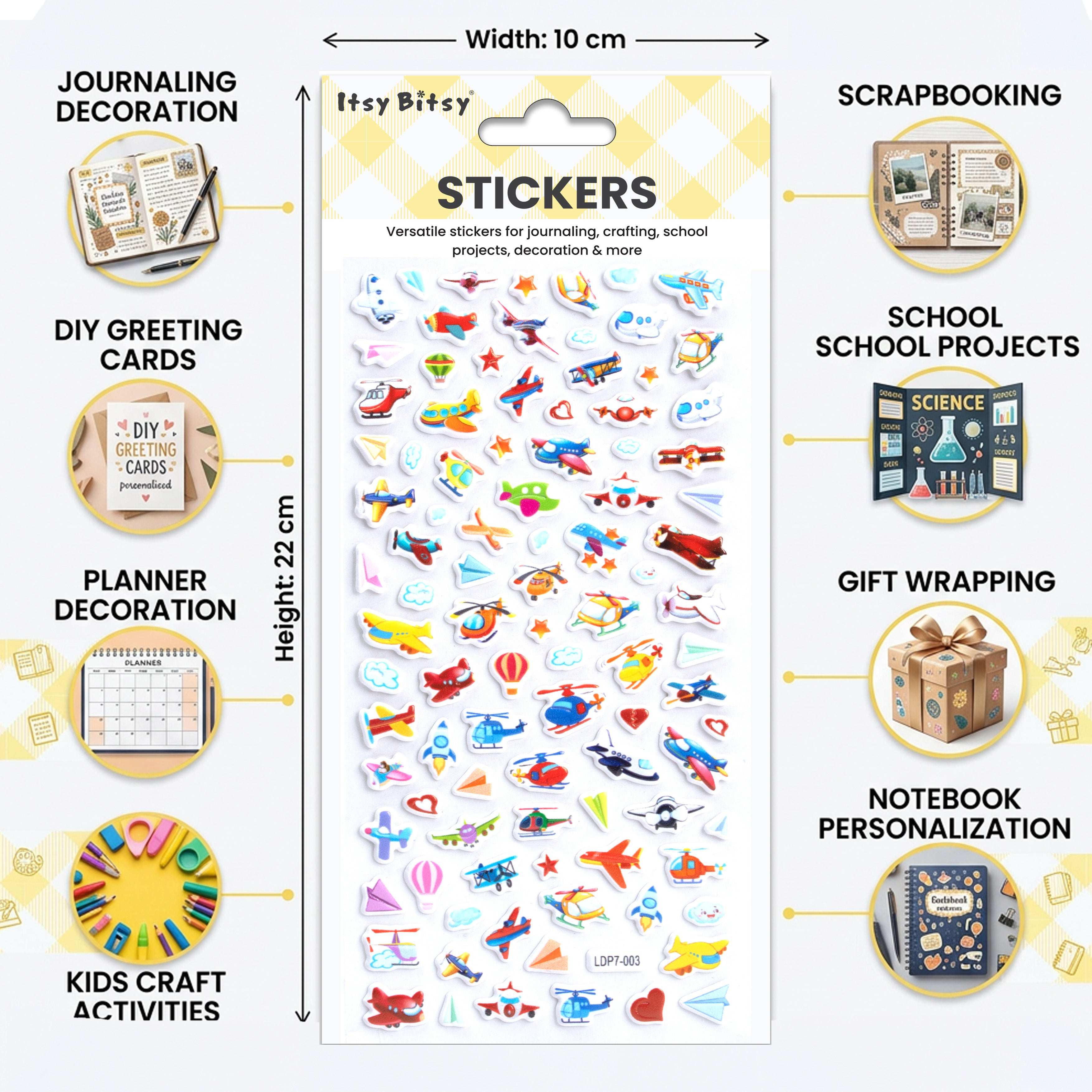 Fun Puffy Stickers Fly High 98pcs 1Pack