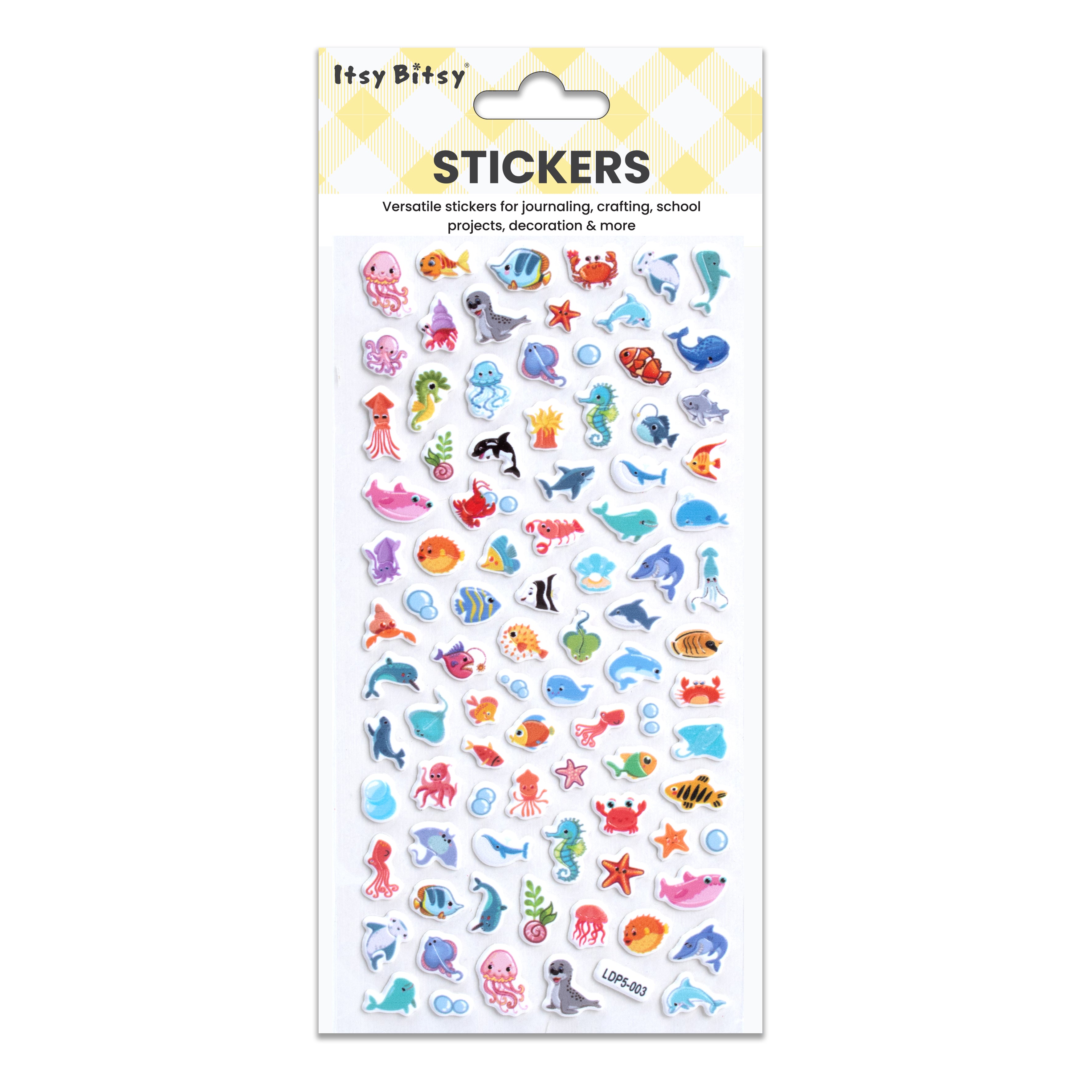 Fun Puffy Stickers Ocean Pals 94pcs 1Pack