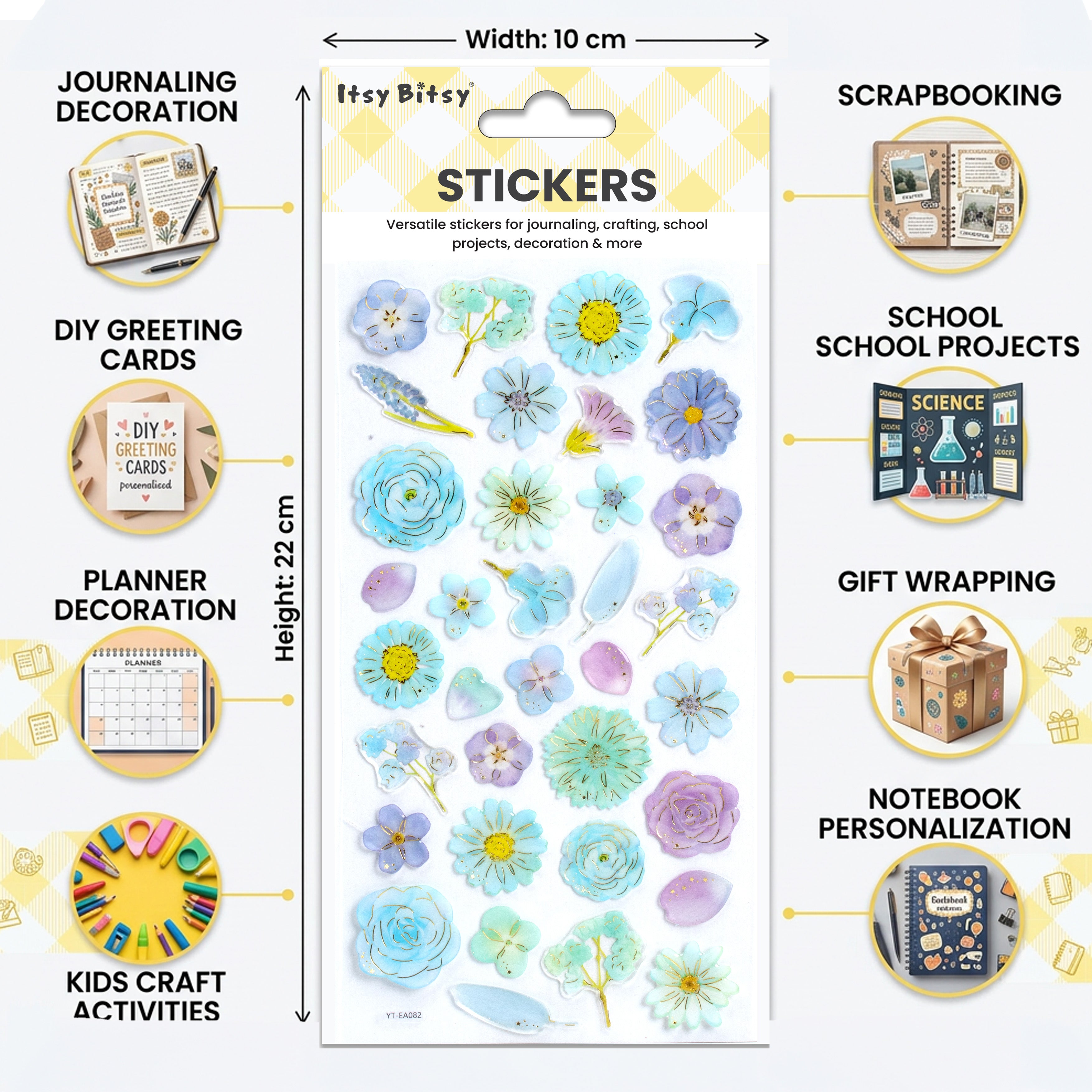 Resin Stickers Bloom Garden 35pcs 1Pack