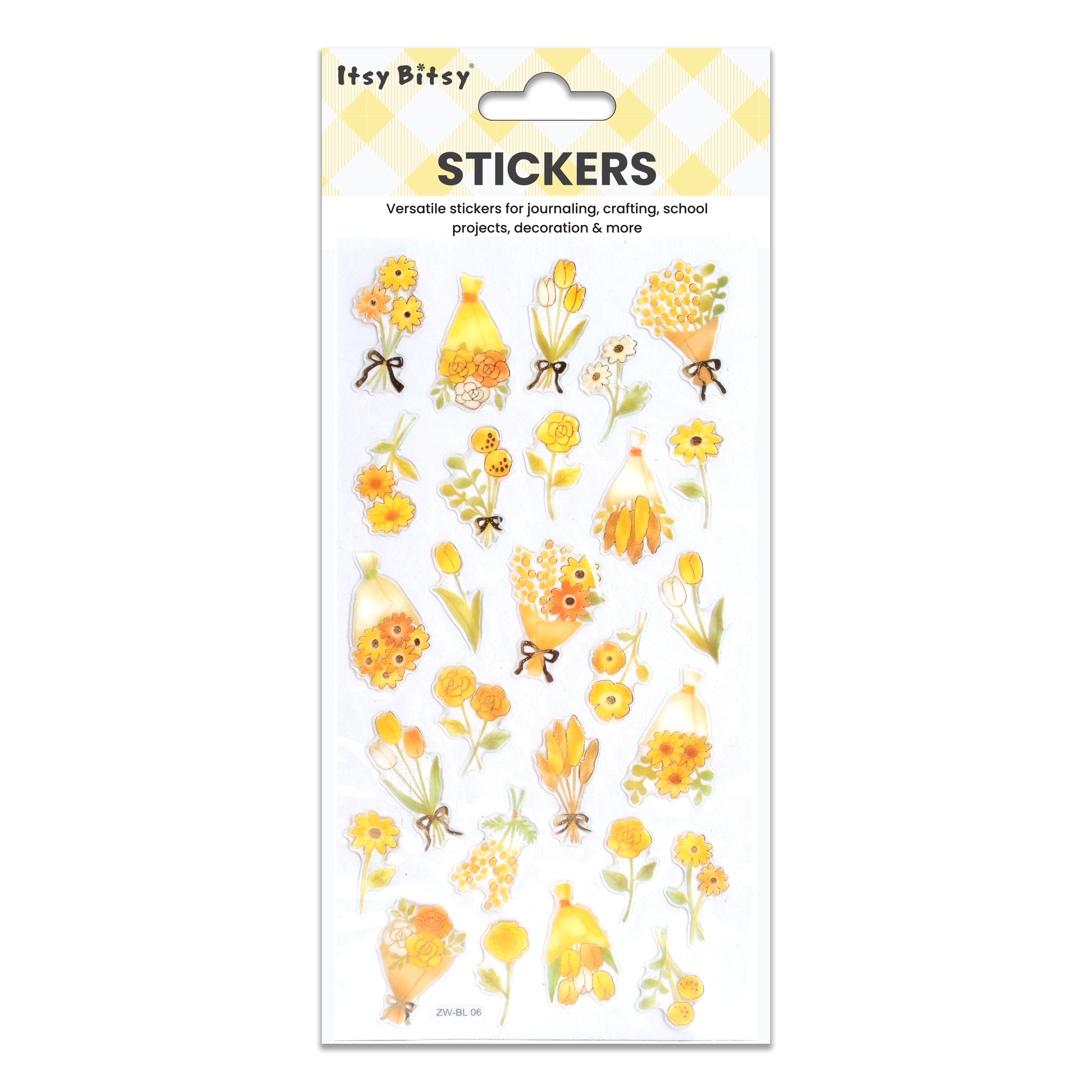 Resin Stickers Sunshine Flora 27pcs 1Pack